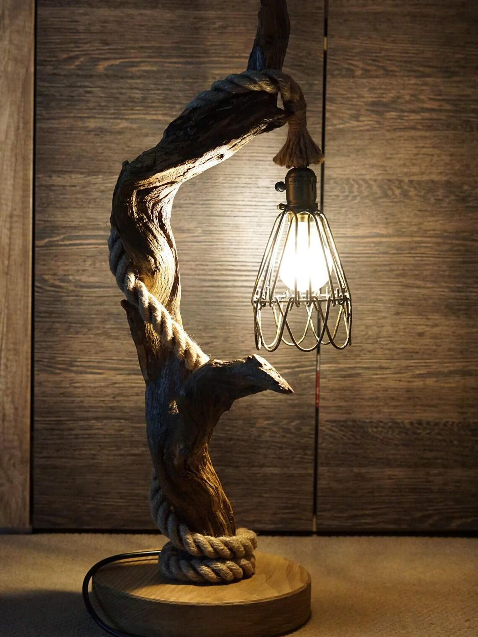 Unique Rustic Lighting And Large Floor Lamp For Living Room And Bedroom Decor SITHLAM019