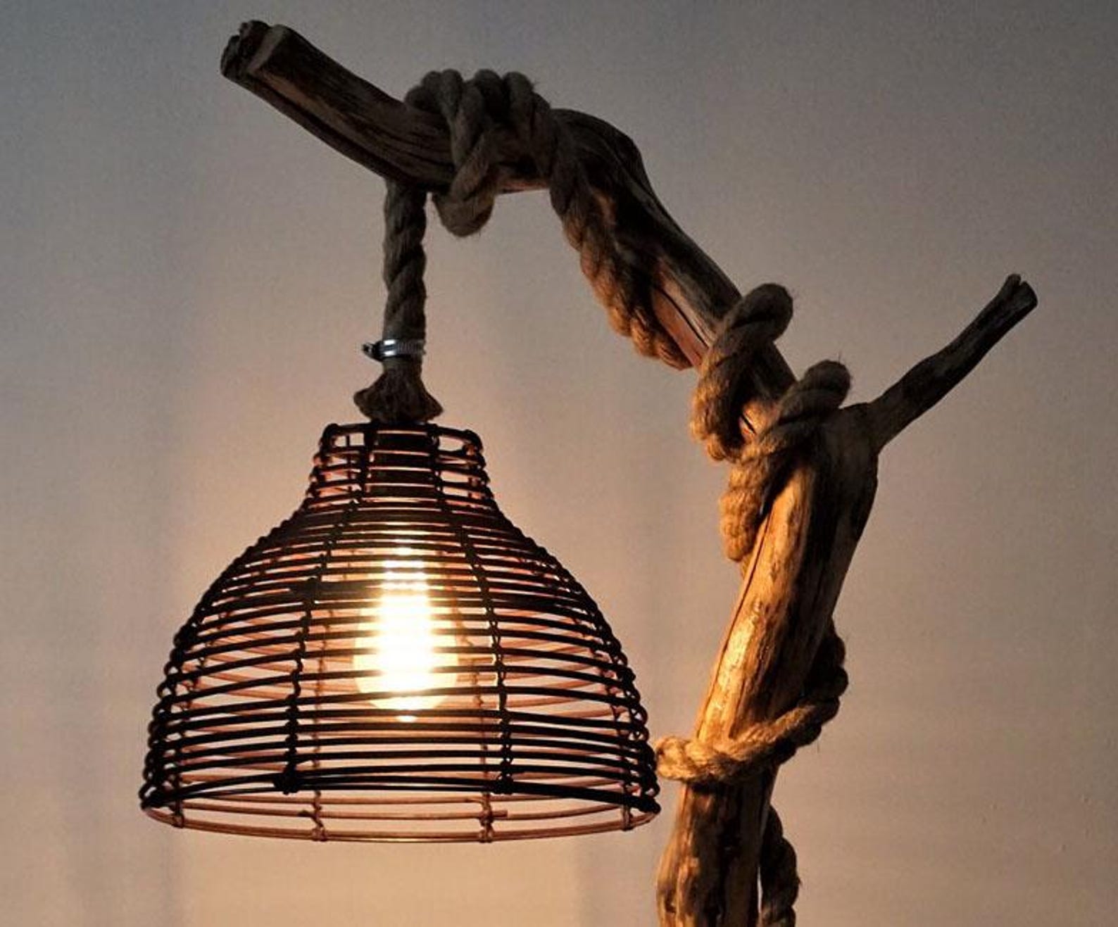 Rustic Home Decor With Handmade Driftwood Floor Lamp And Hanging Light For Living Room And Bedroom SITHLAM014