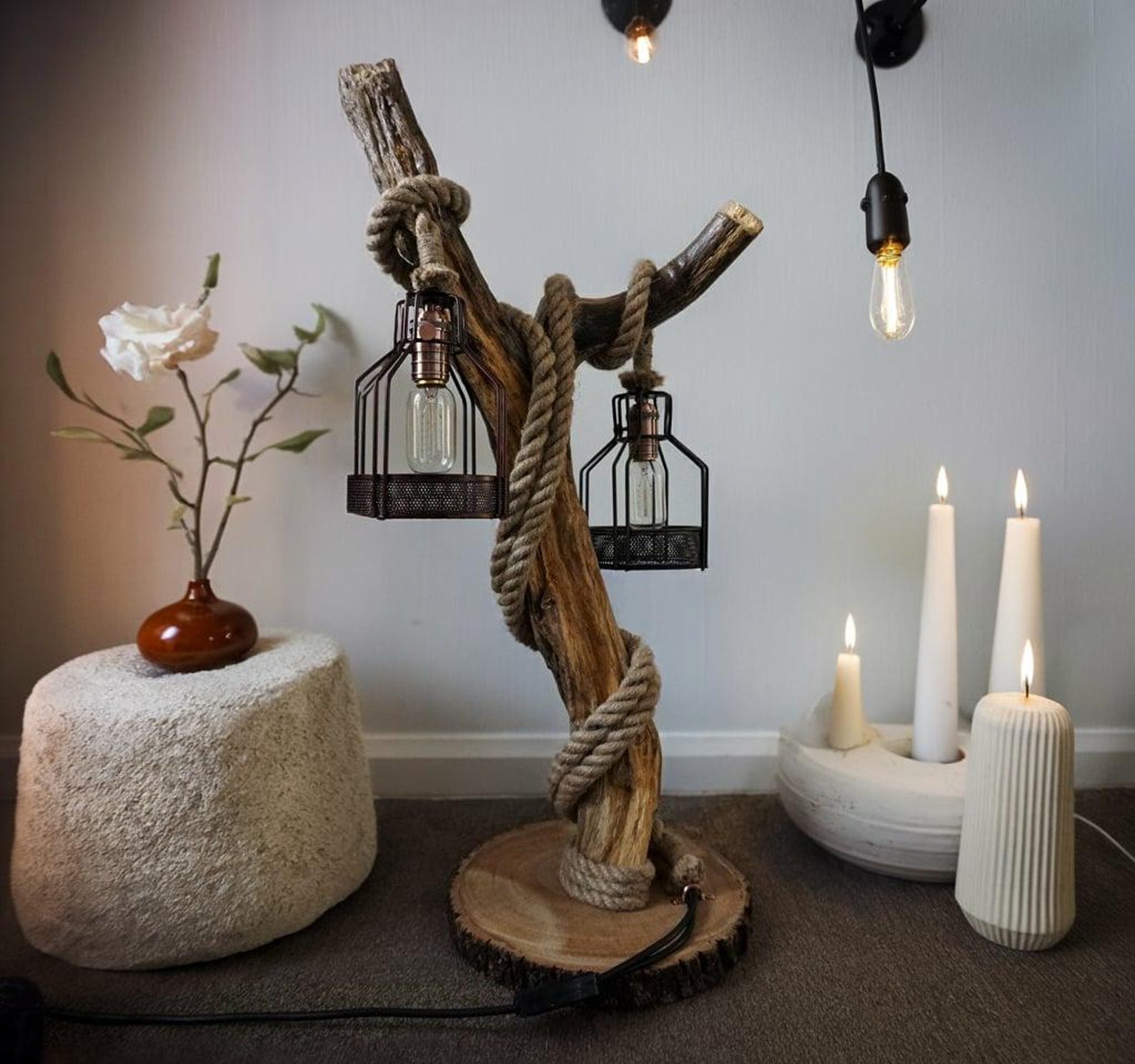 Rustic Style To Unique Branch Floor Lamp And Driftwood Lamp In Living Room And Home Decor SITHLAM012