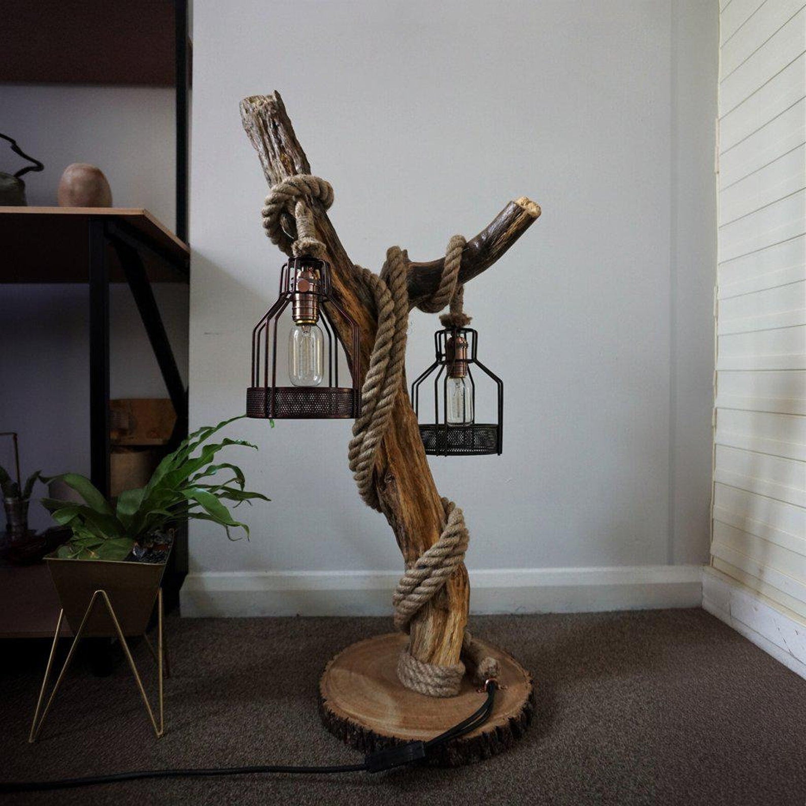 Rustic Style To Unique Branch Floor Lamp And Driftwood Lamp In Living Room And Home Decor SITHLAM012