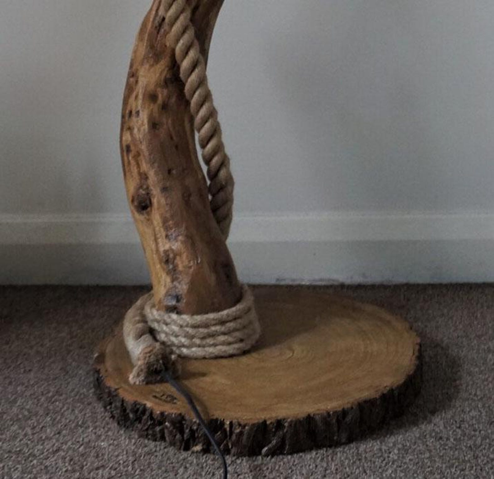 Rustic Driftwood Floor Lamp And Industrial Farmhouse Lighting For Living Room Bedroom And Home Office SITHLAM013