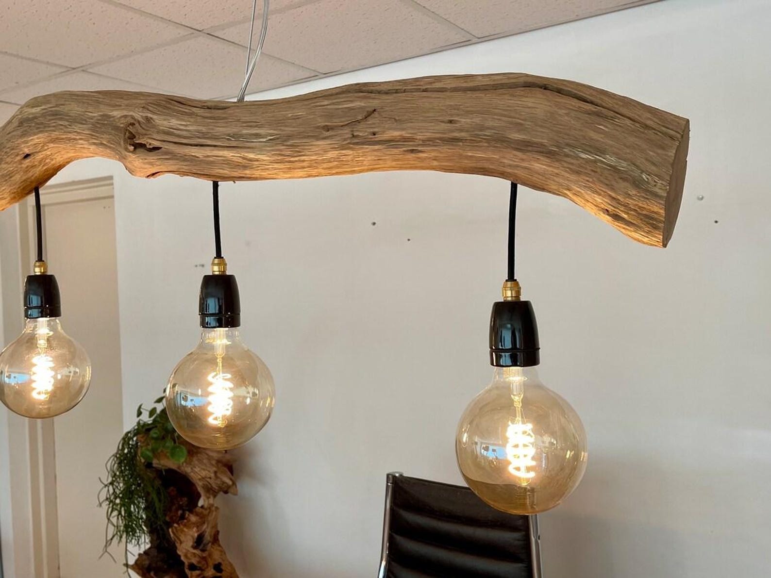 Rustic Home Decor Driftwood Ceiling Light And Custom Size Wooden Lamp For Living Room Bedroom Dining Area SITHLAM010