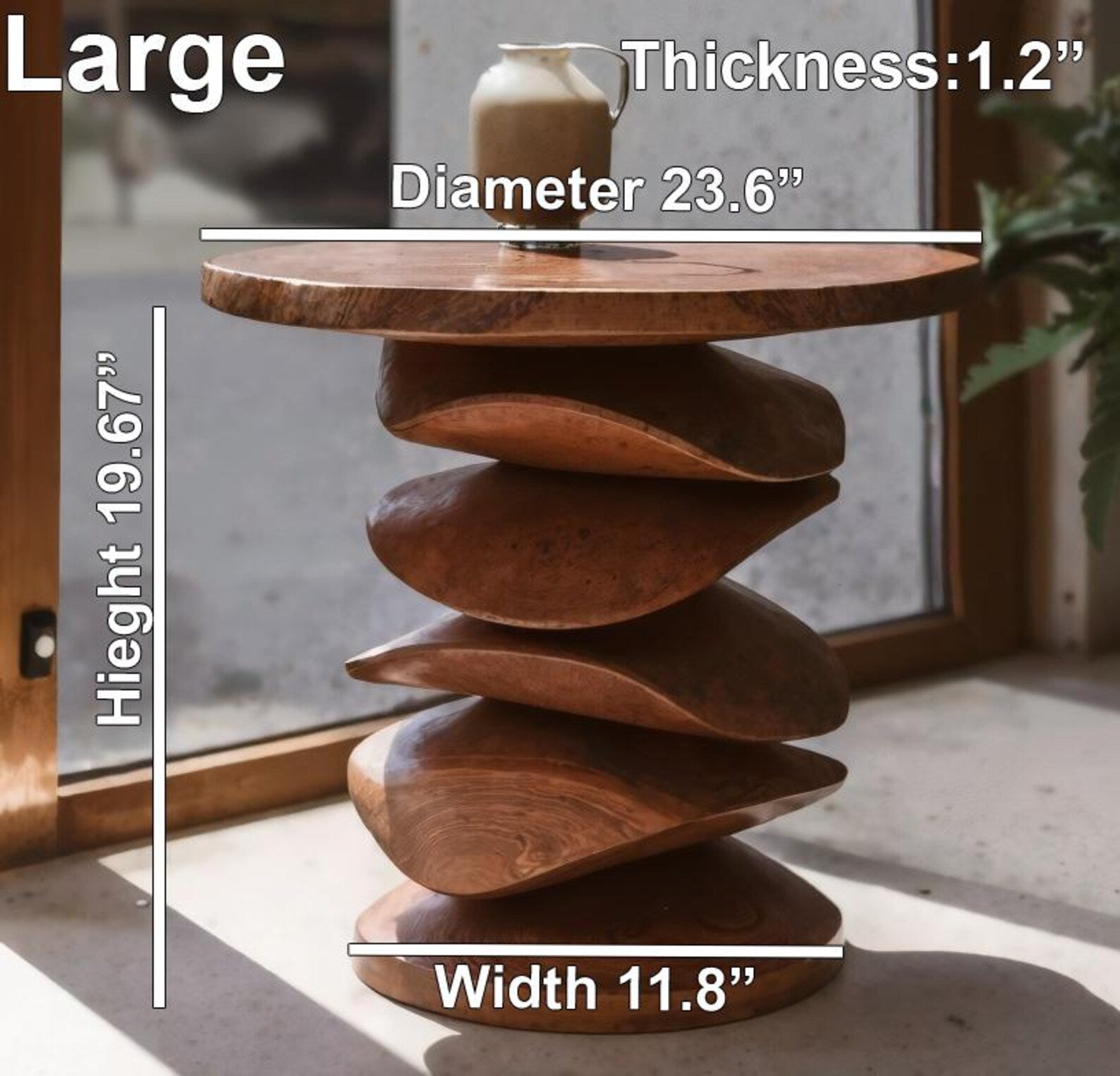 Sculptural Side Table For Living Room Corner Or Balcony SITHSTA001