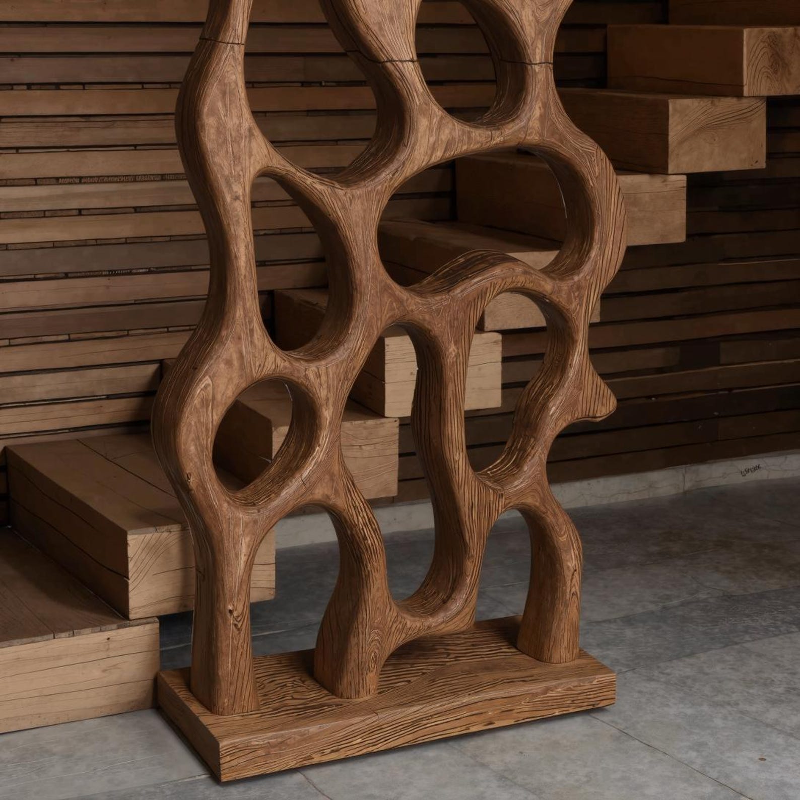 Modern Sculptural Divider Abstract Panel Entryway SITHDVR001