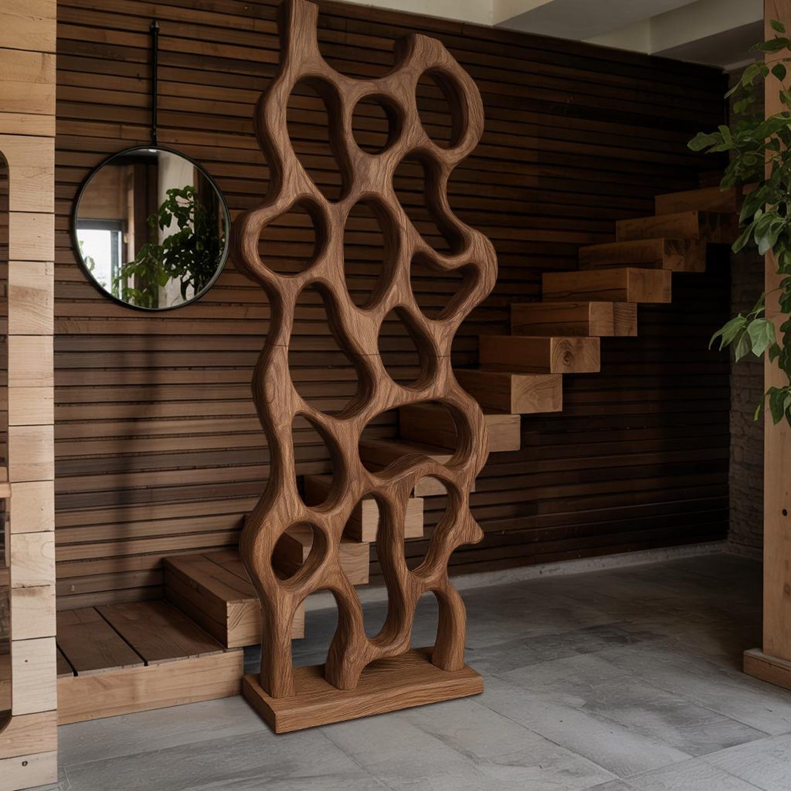 Modern Sculptural Divider Abstract Panel Entryway SITHDVR001