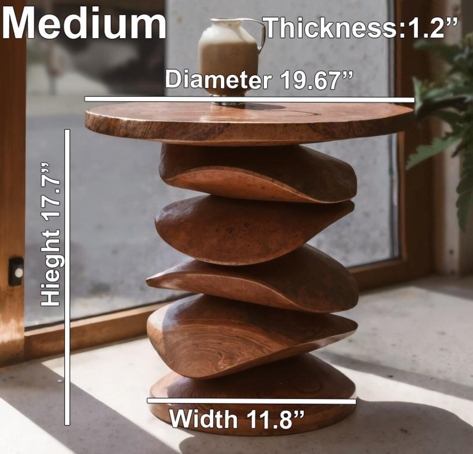 Sculptural Side Table For Living Room Corner Or Balcony SITHSTA001