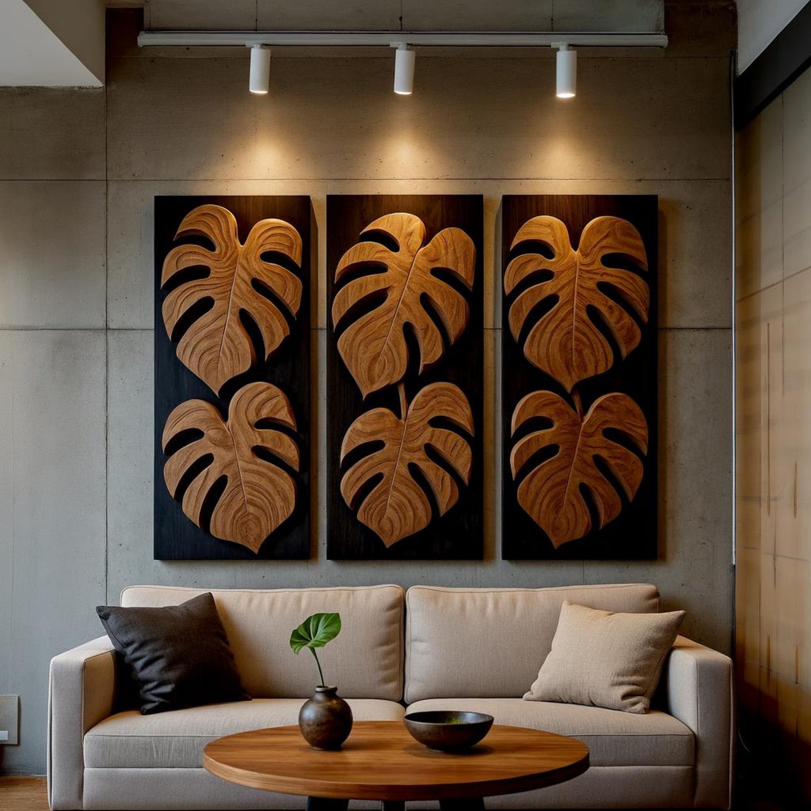 Tropical Leaf Wall Art Panel For Entryway Living Room And Bedroom SITHWA008
