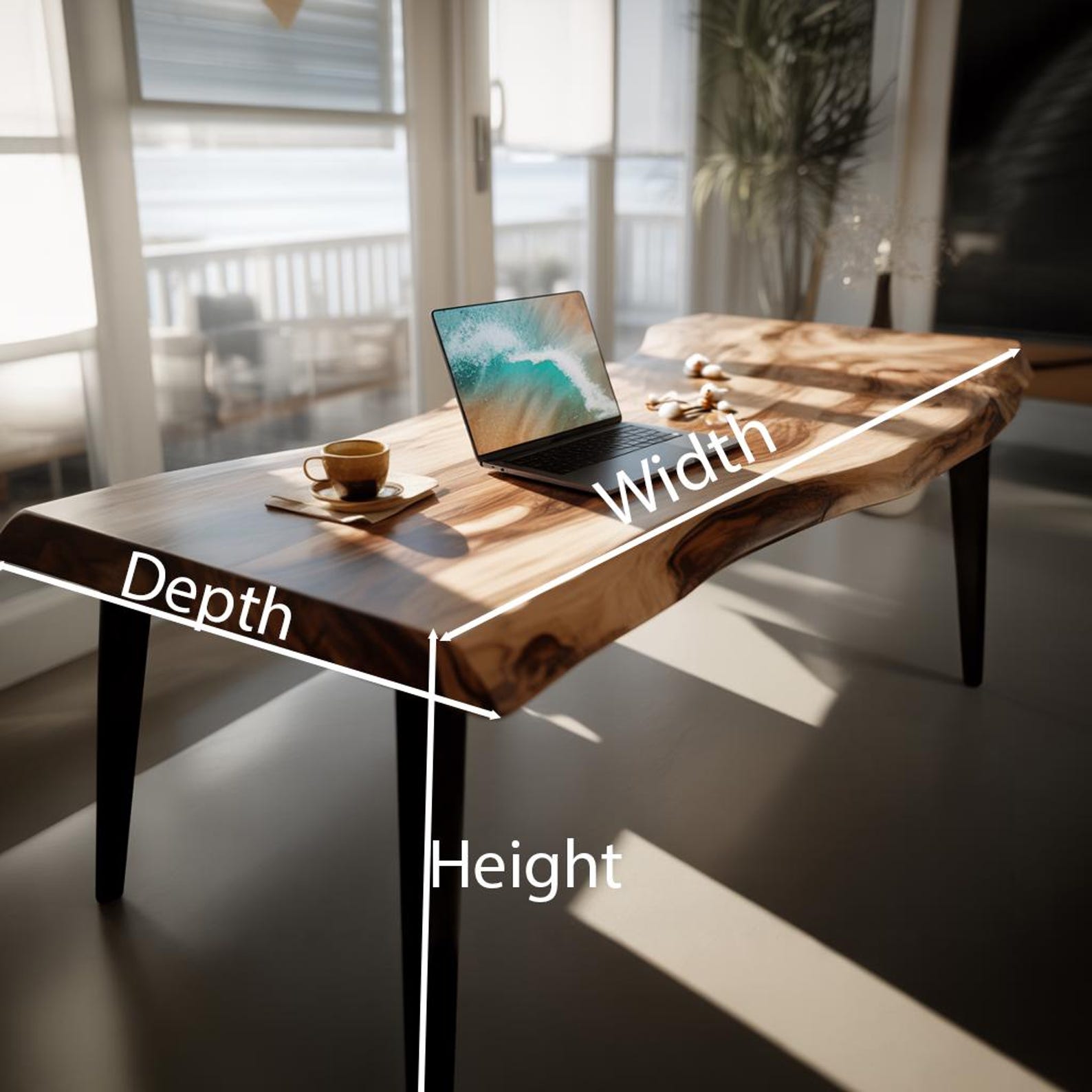 Modern Live Edge Desk For Home Office Placement SITHDE031