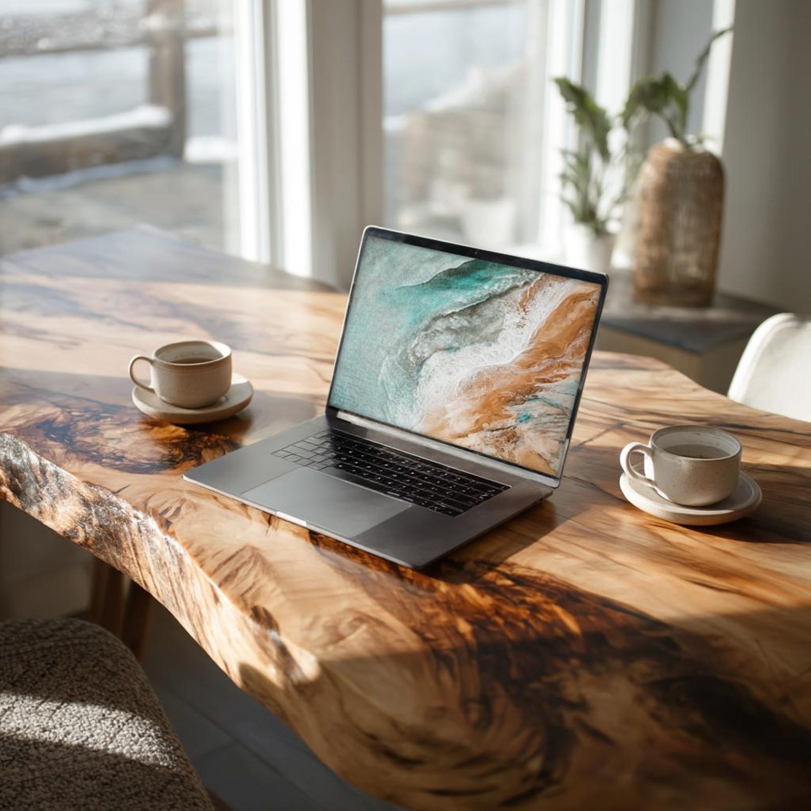 Modern Live Edge Desk For Home Office Placement SITHDE031