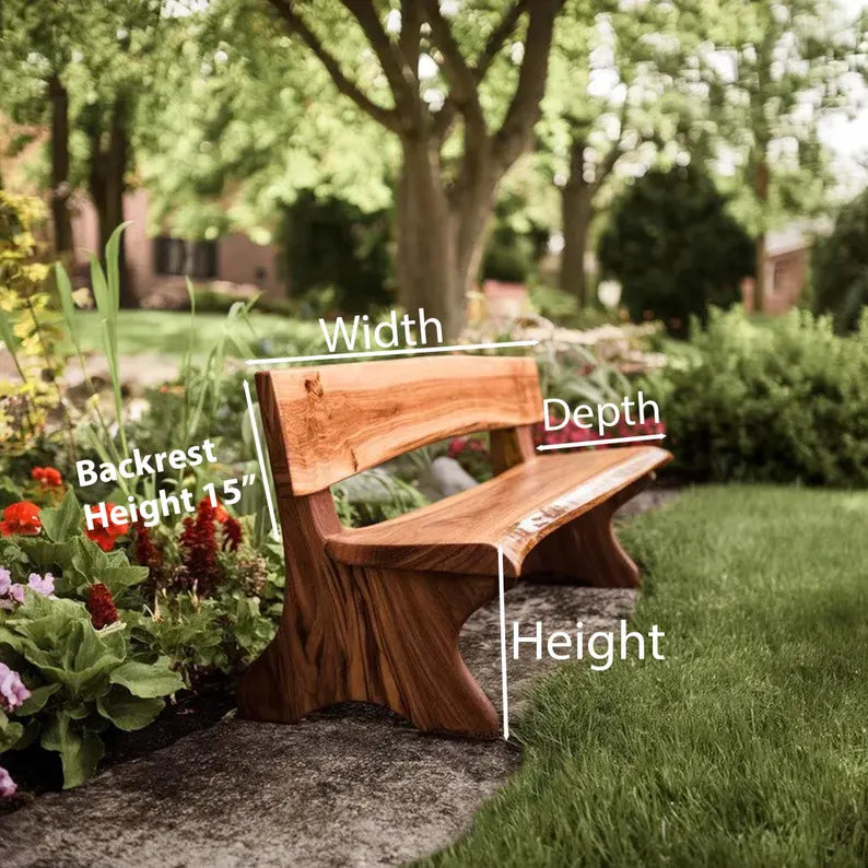 Rustic Interior Style Live Edge Handcrafted Bench For Outdoor And Hallway Seating SITHBEN008