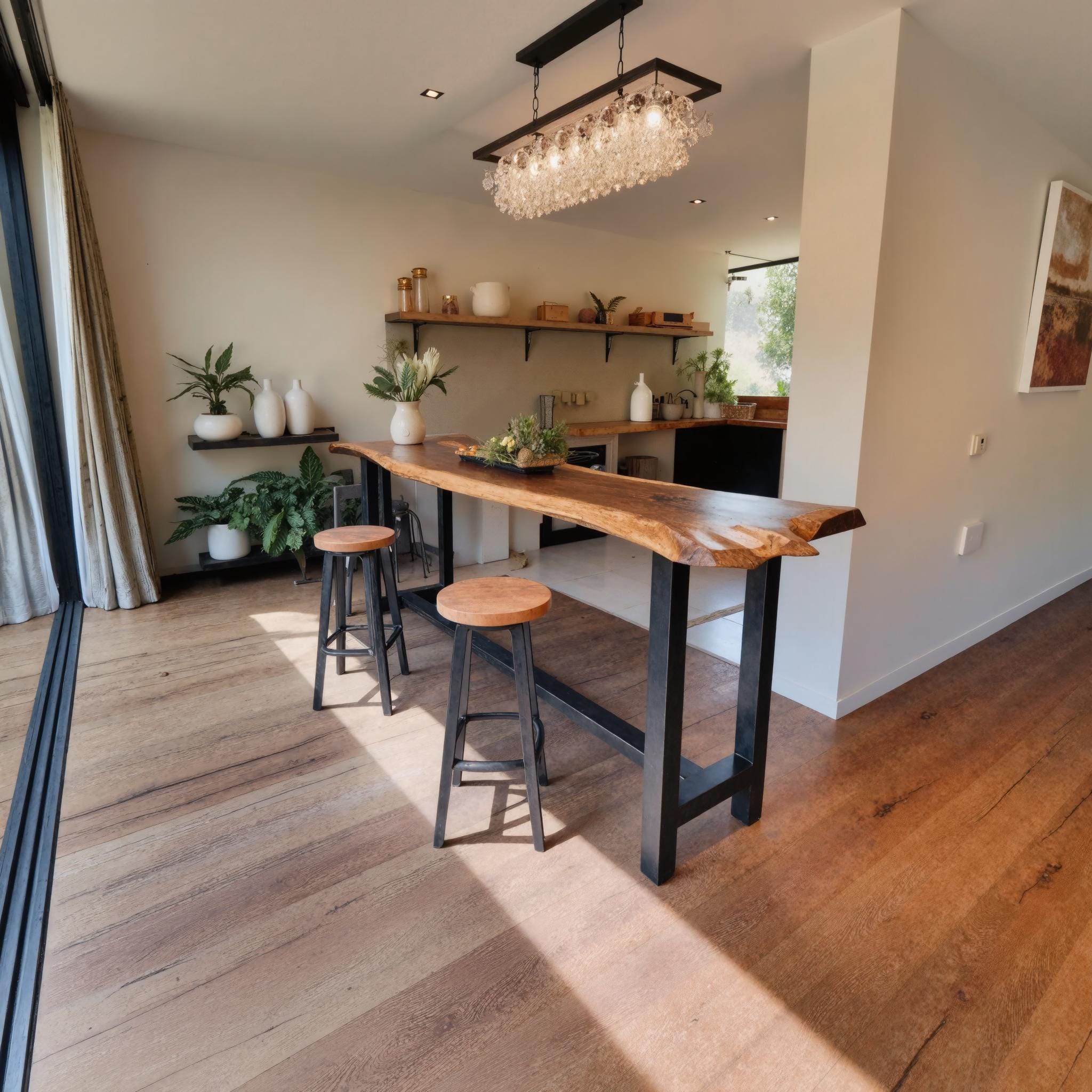 Modern Handmade Live Edge Bar Table For Kitchen Counter, Bar Counter And Dining Nook SITHBTA001