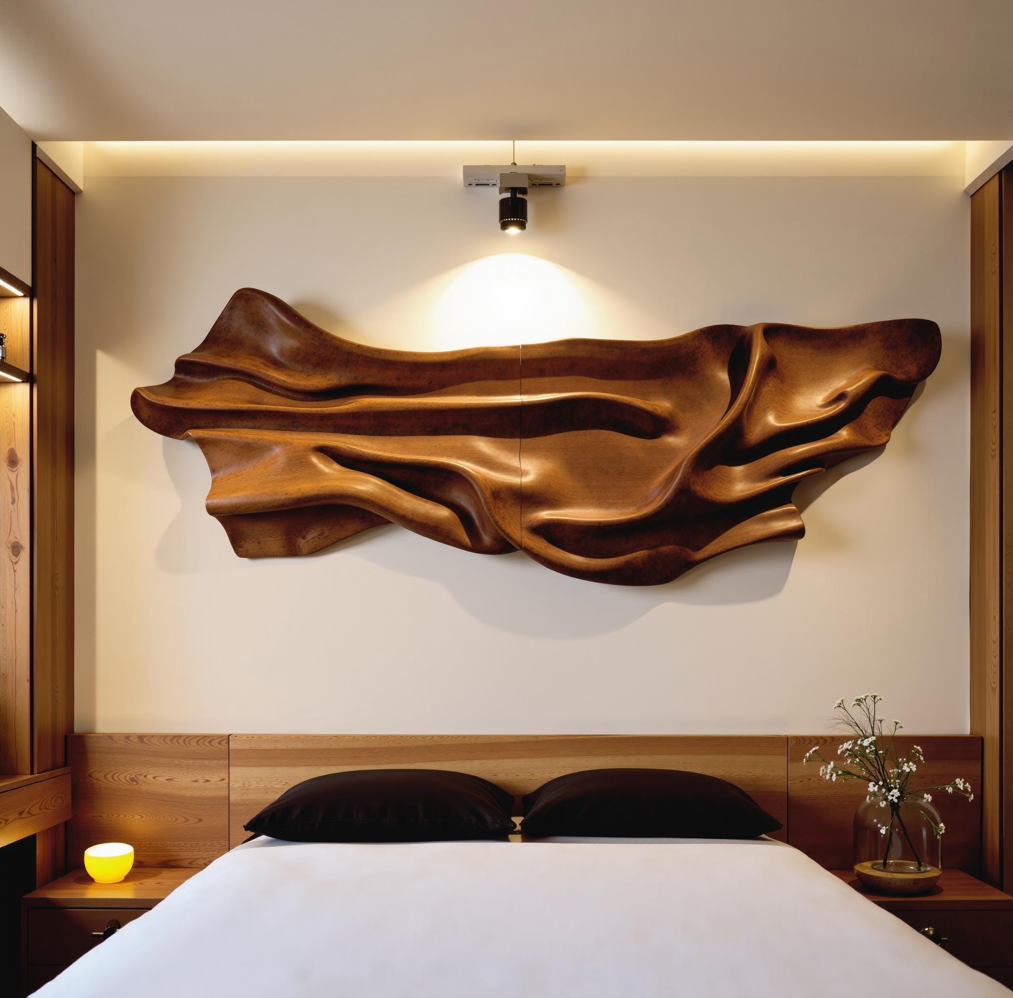 Modern Wooden Wall Sculpture For Bedroom Living Room Decor SITHWA007