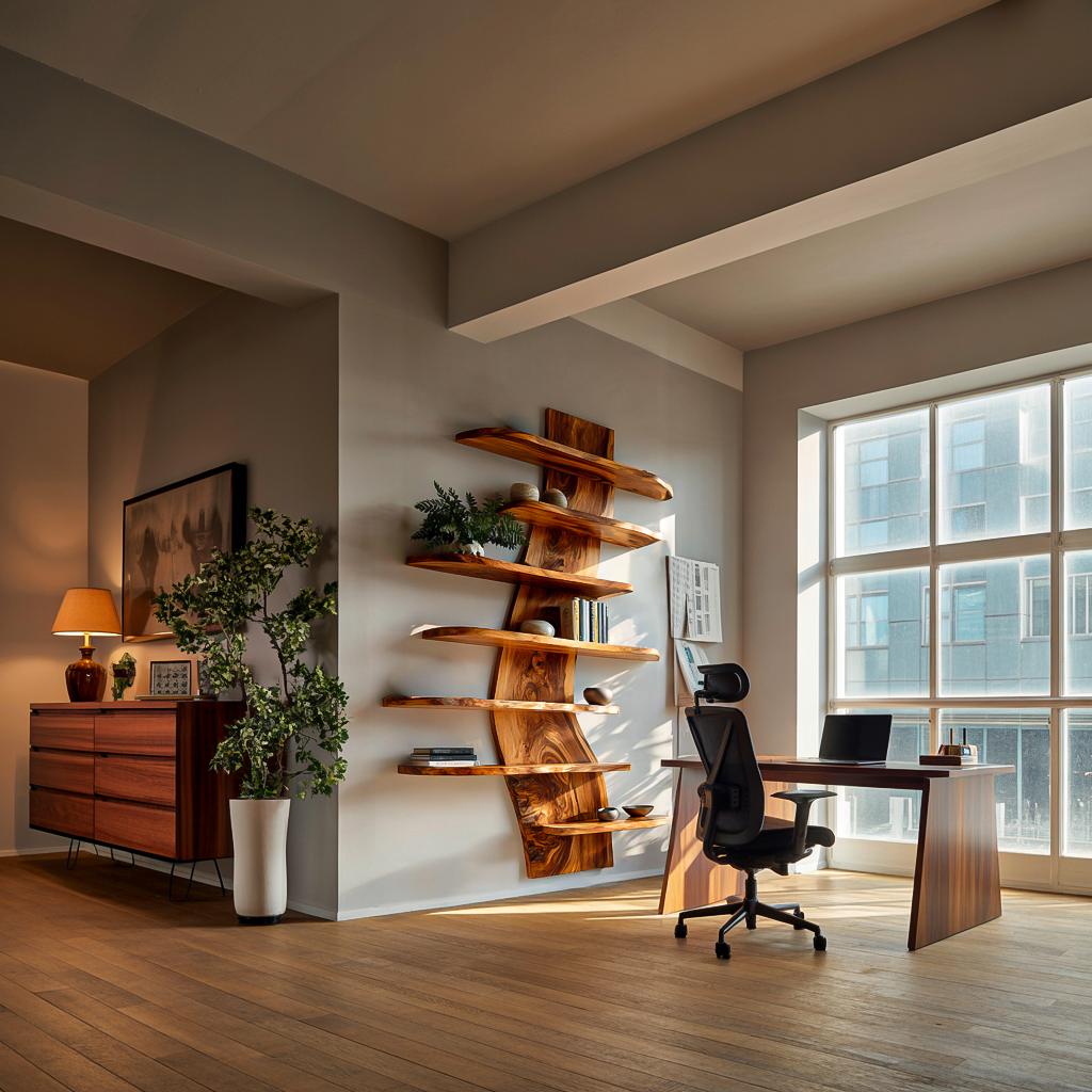 Artistic Wood Wall Bookshelf For Modern Interiors RTTHTTBS071