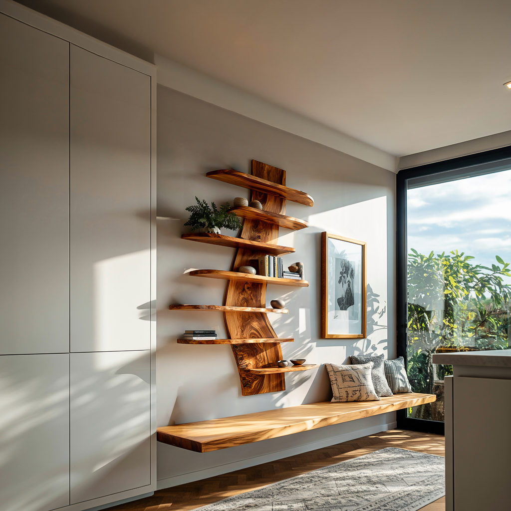 Artistic Wood Wall Bookshelf For Modern Interiors RTTHTTBS071