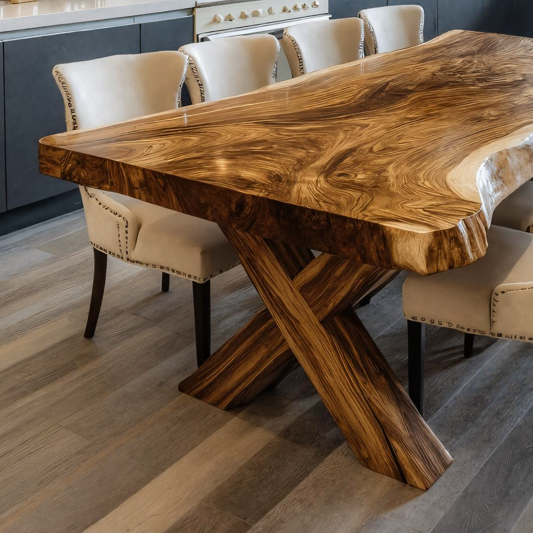 Luxury Live Edge Dining Table For Family Dining Space RTTHTTDN009