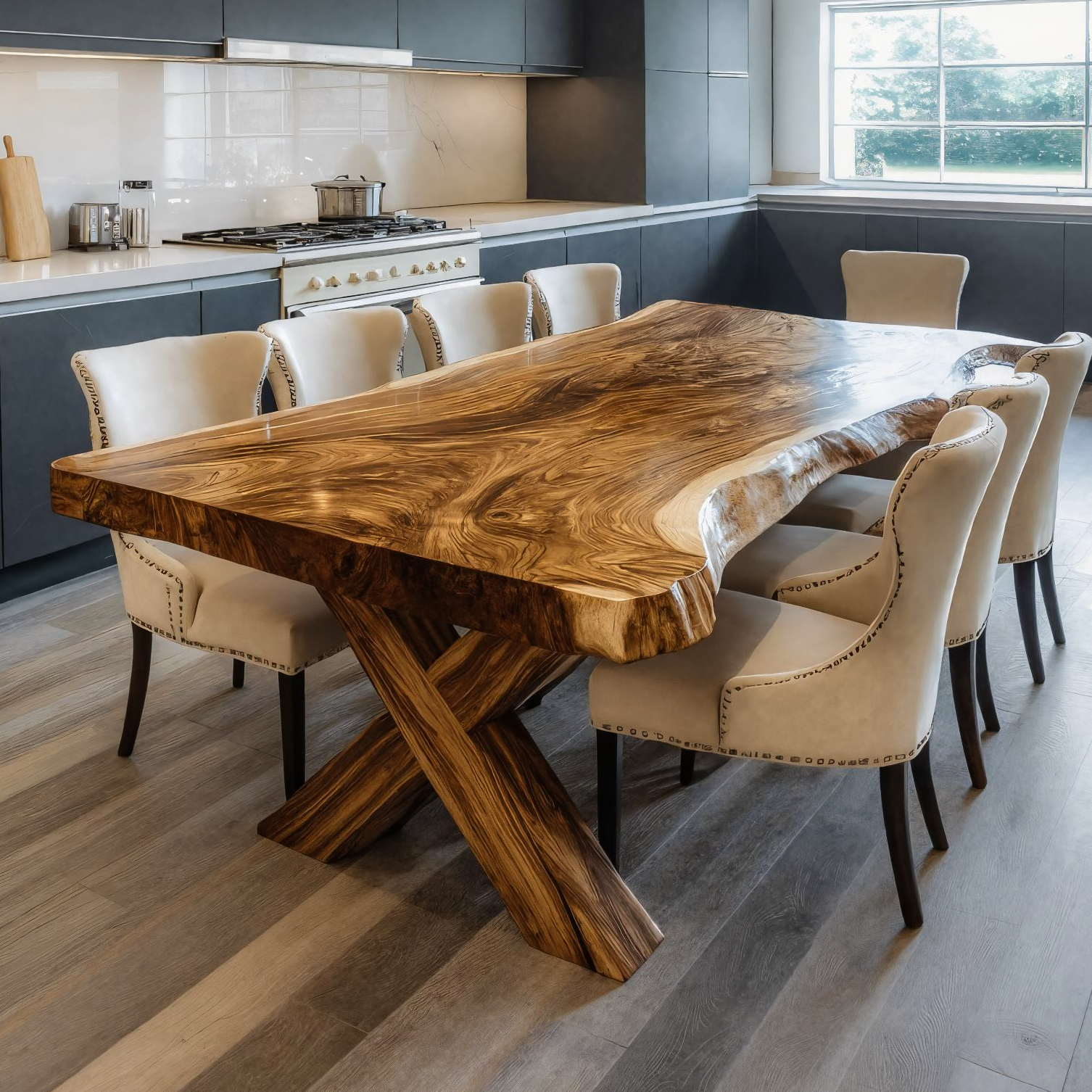 Luxury Live Edge Dining Table For Family Dining Space RTTHTTDN009