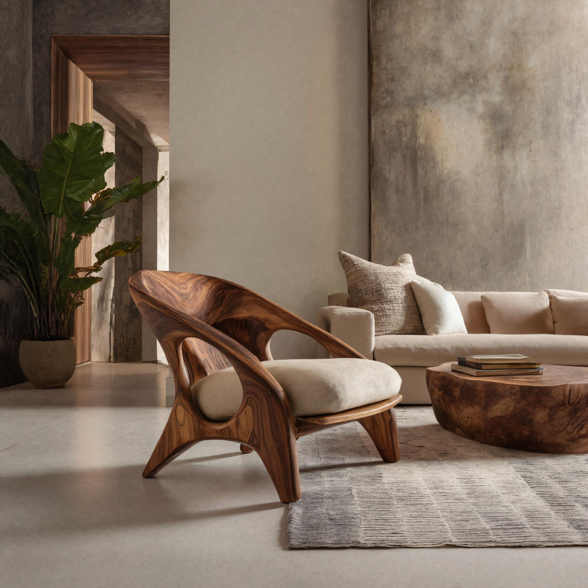 Modern Sculptural Accent Chair For Living Room SITHTTACC001