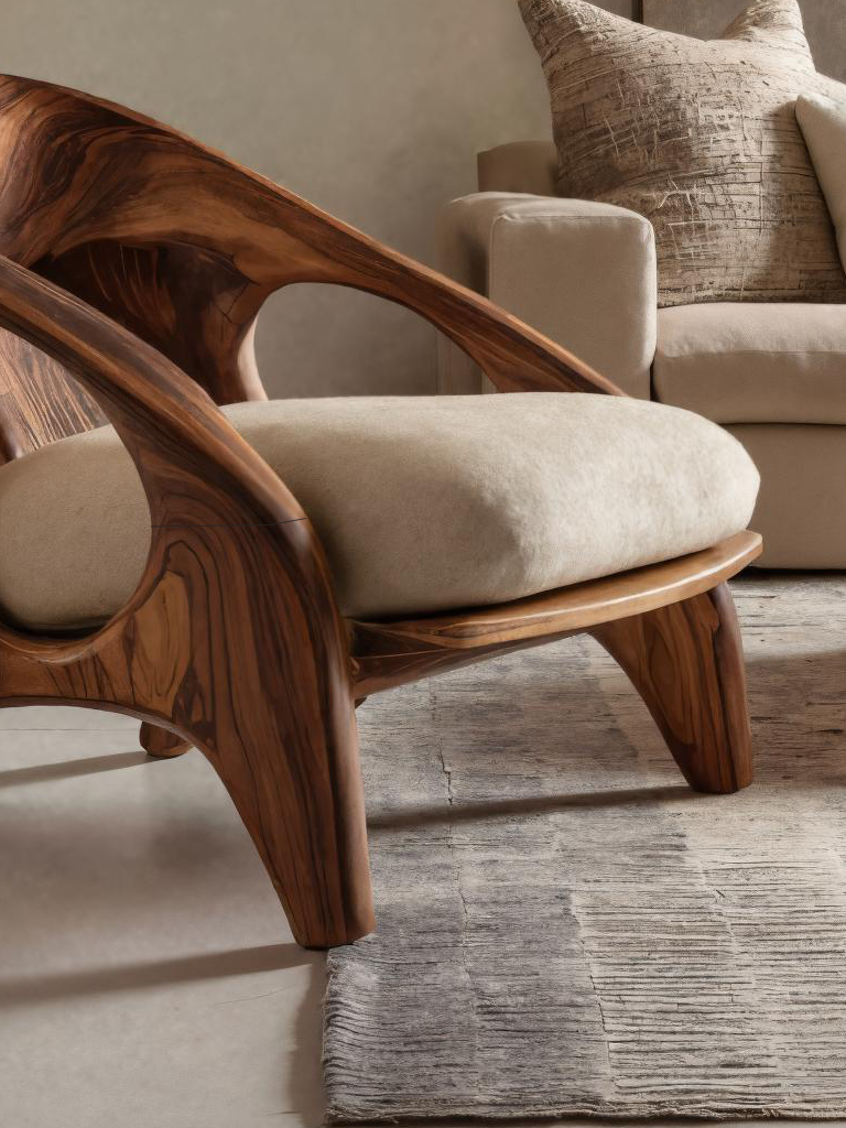 Modern Sculptural Accent Chair For Living Room SITHTTACC001