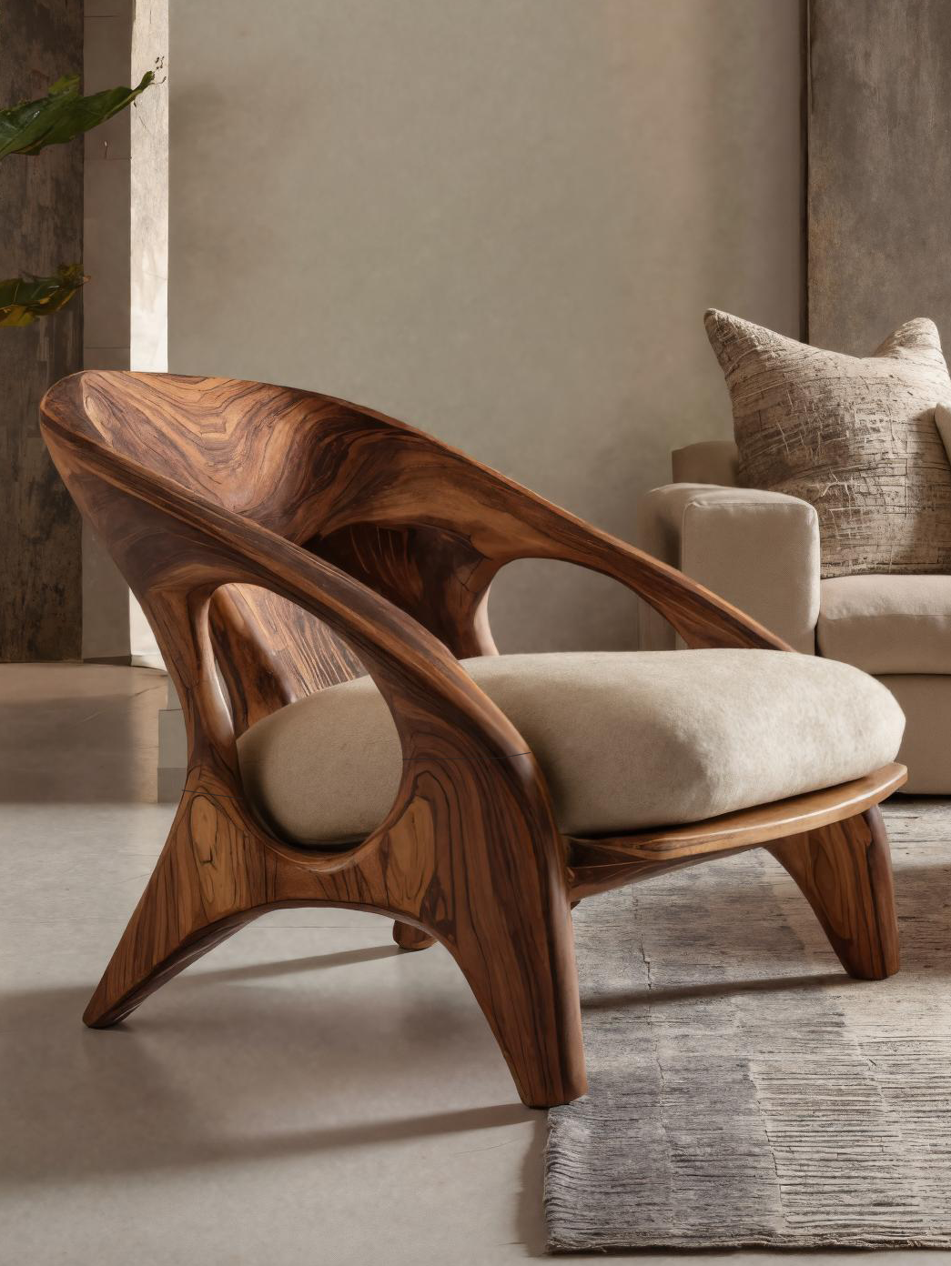 Modern Sculptural Accent Chair For Living Room SITHTTACC001