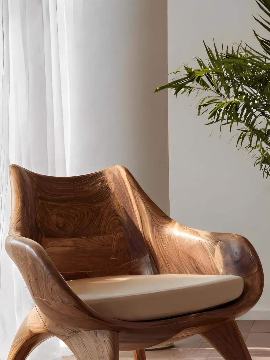 Modern Sculptural Lounge Chair For Living Room SITHTTACC004