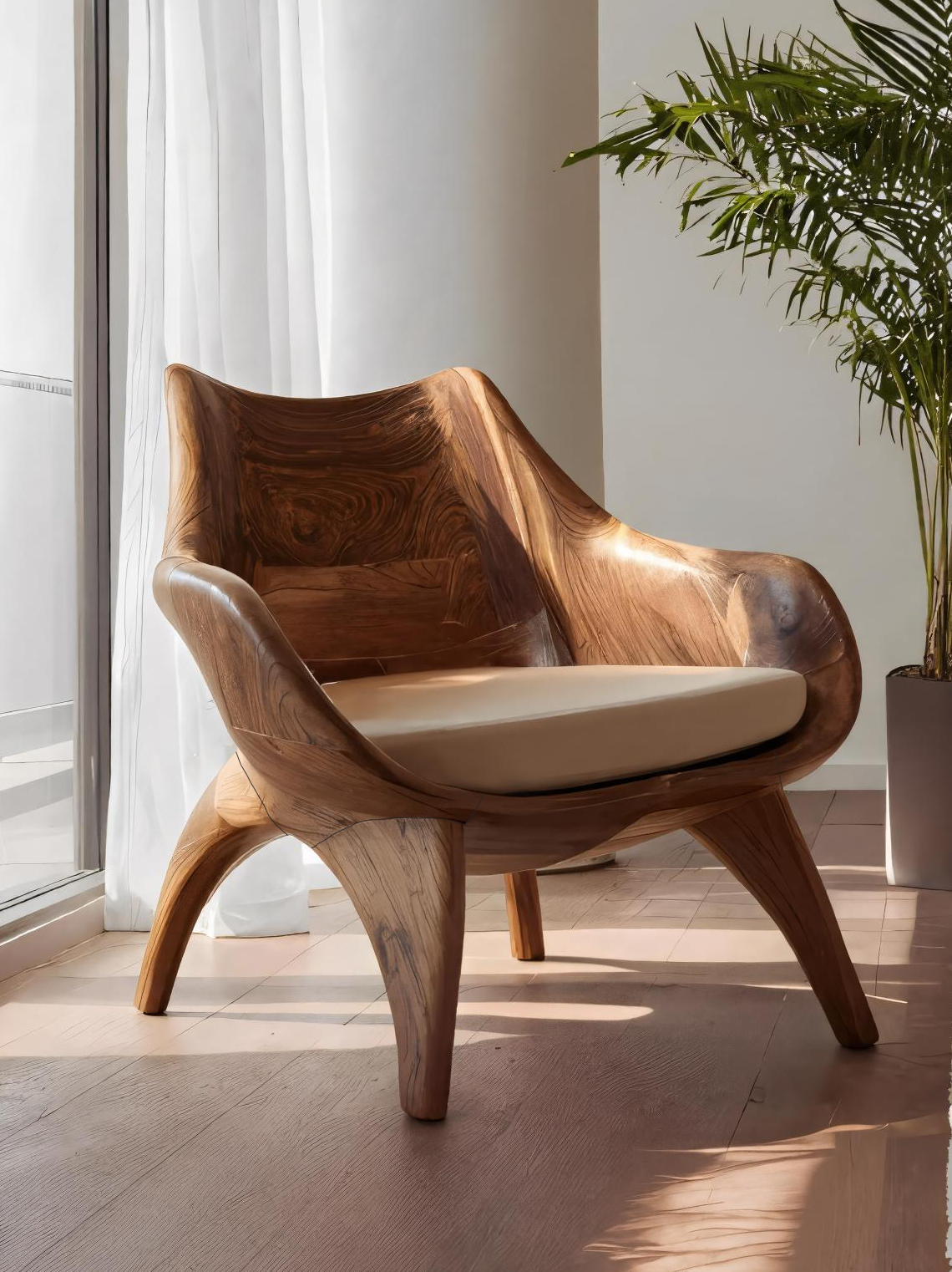 Modern Sculptural Lounge Chair For Living Room SITHTTACC004