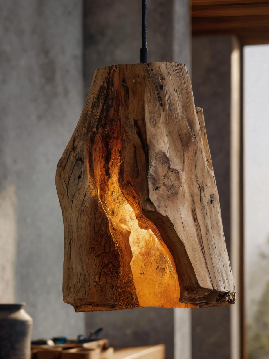 Rustic Organic Pendant Light For Dining Room SITHTTCE001