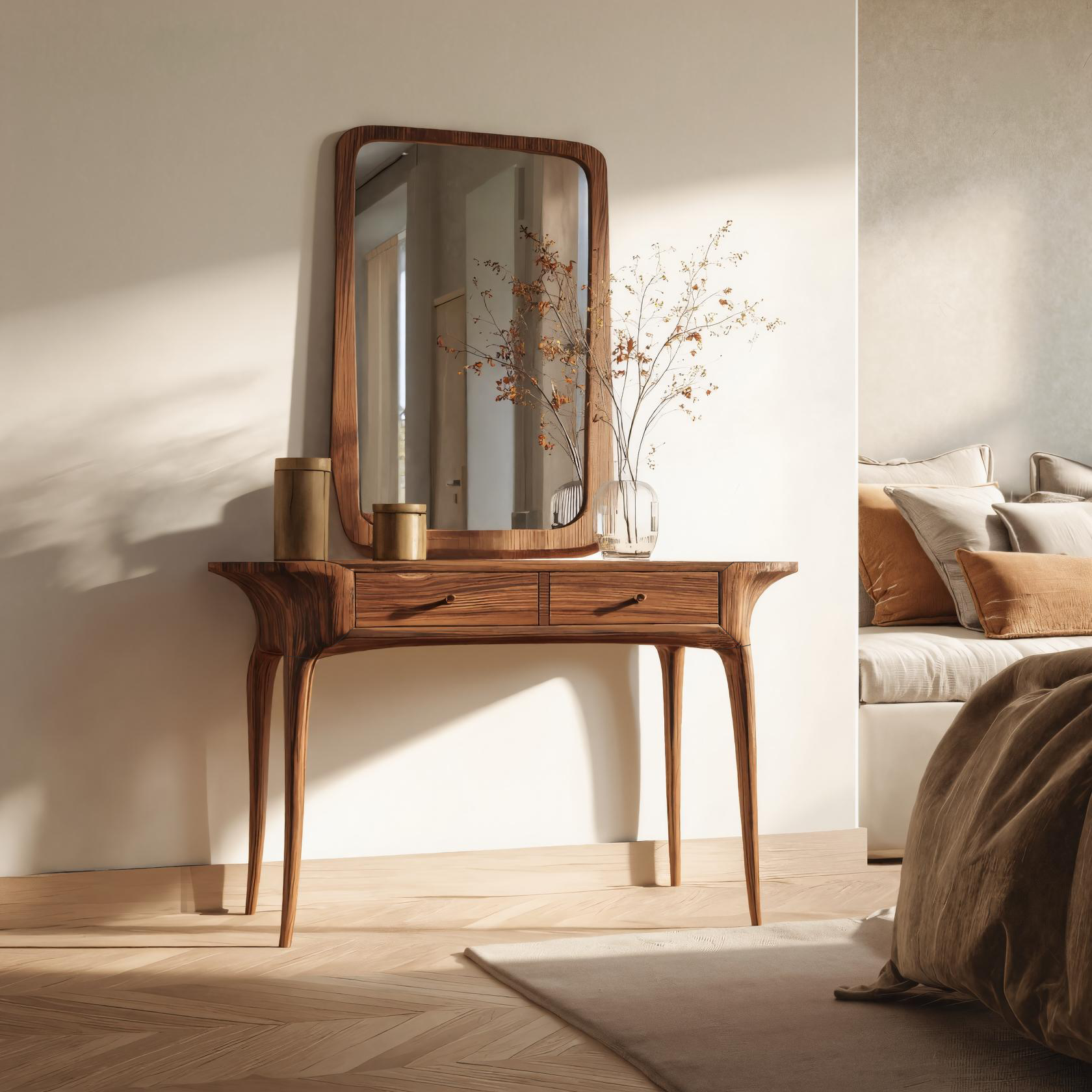 Elegant Handmade Vanity Table With Drawers For Bedroom SITHTTMV017