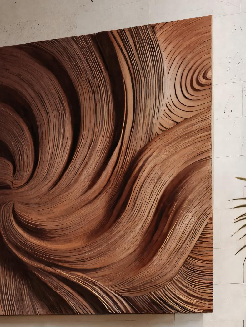 Modern Wall Art Panel With Wave Design For Living Room SITHTTWA027