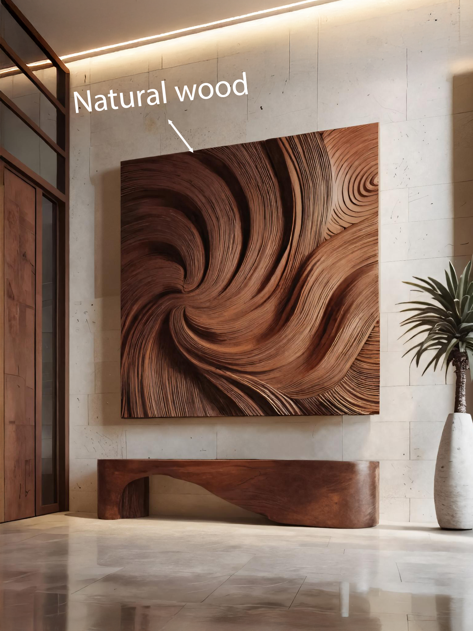Modern Wall Art Panel With Wave Design For Living Room SITHTTWA027