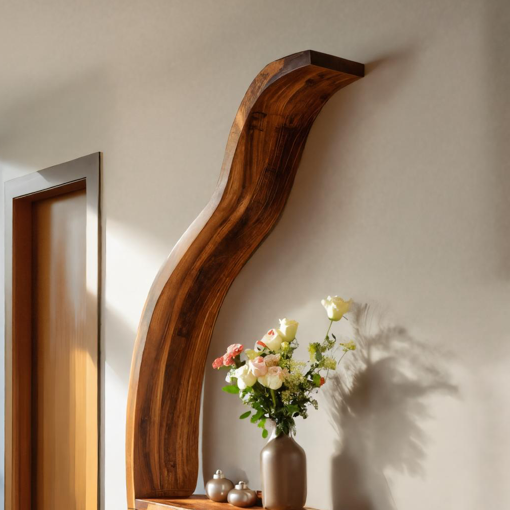 Modern Curved Floating Shelf For Home Interior RTTHTTFL015