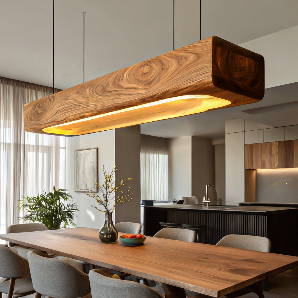 Organic Sculptural Wooden Hanging Light For Dining Room RTTHTTCE006