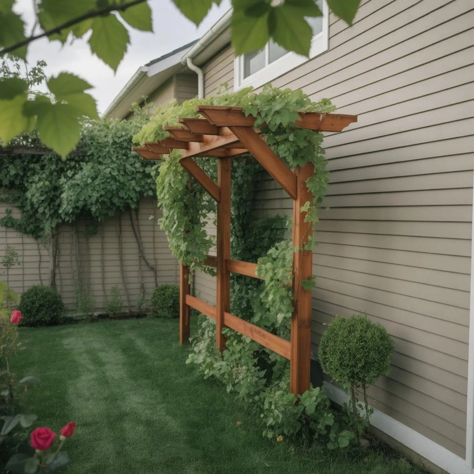 outdoor wood trellis Rustic Garden Trellis For Outdoor Climbing Plants SITHPER006