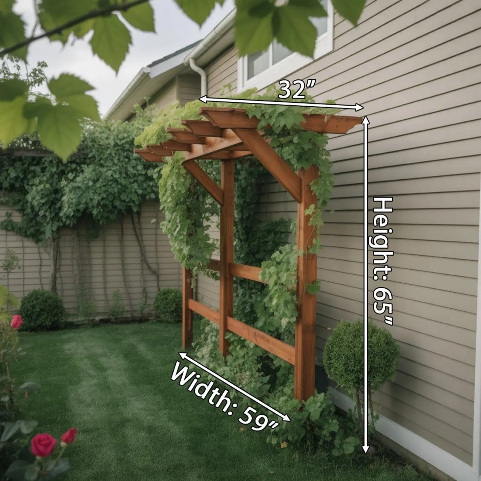 Rustic Garden Trellis For Outdoor Climbing Plants SITHPER006