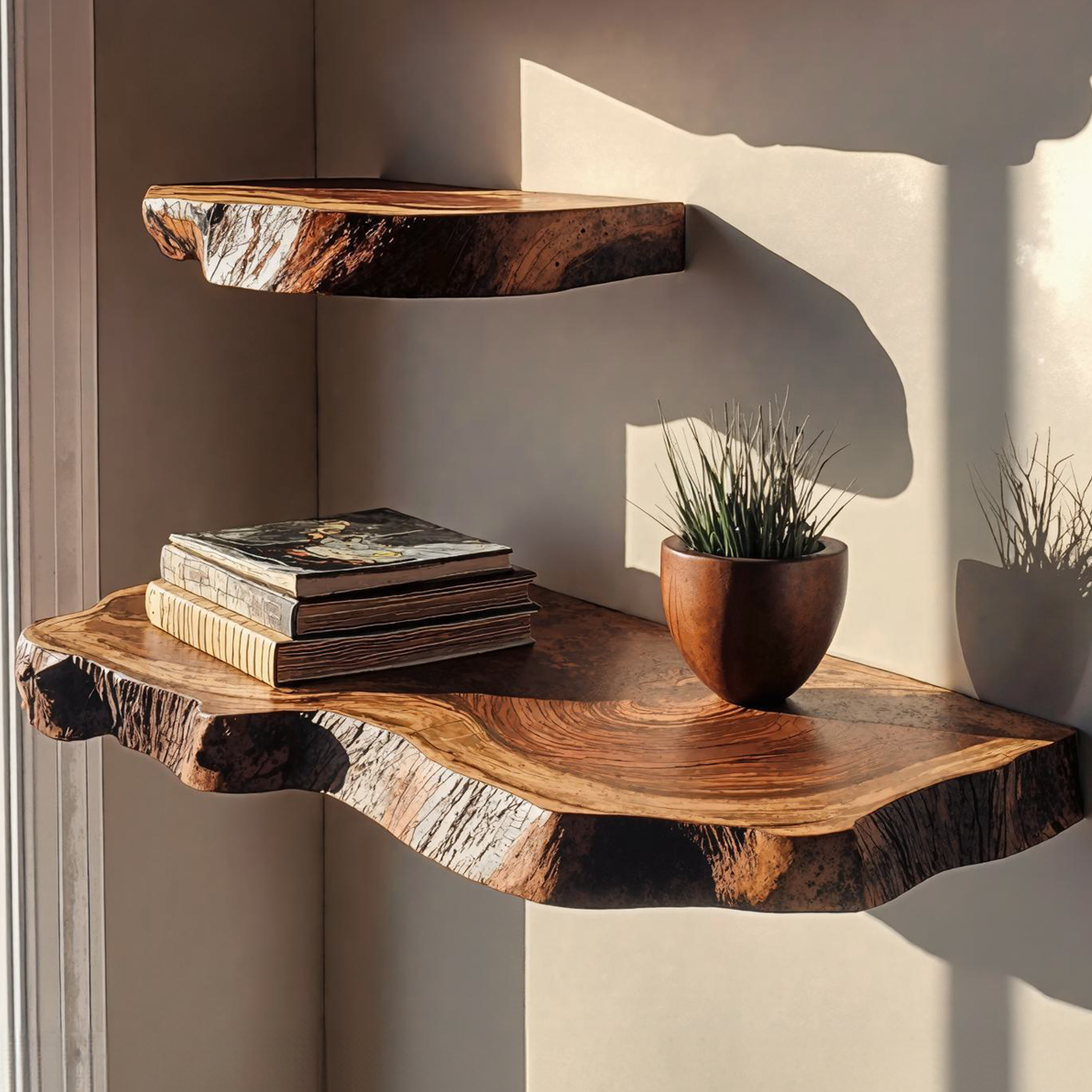 Wooden Floating Corner Shelves SILDTFL033
