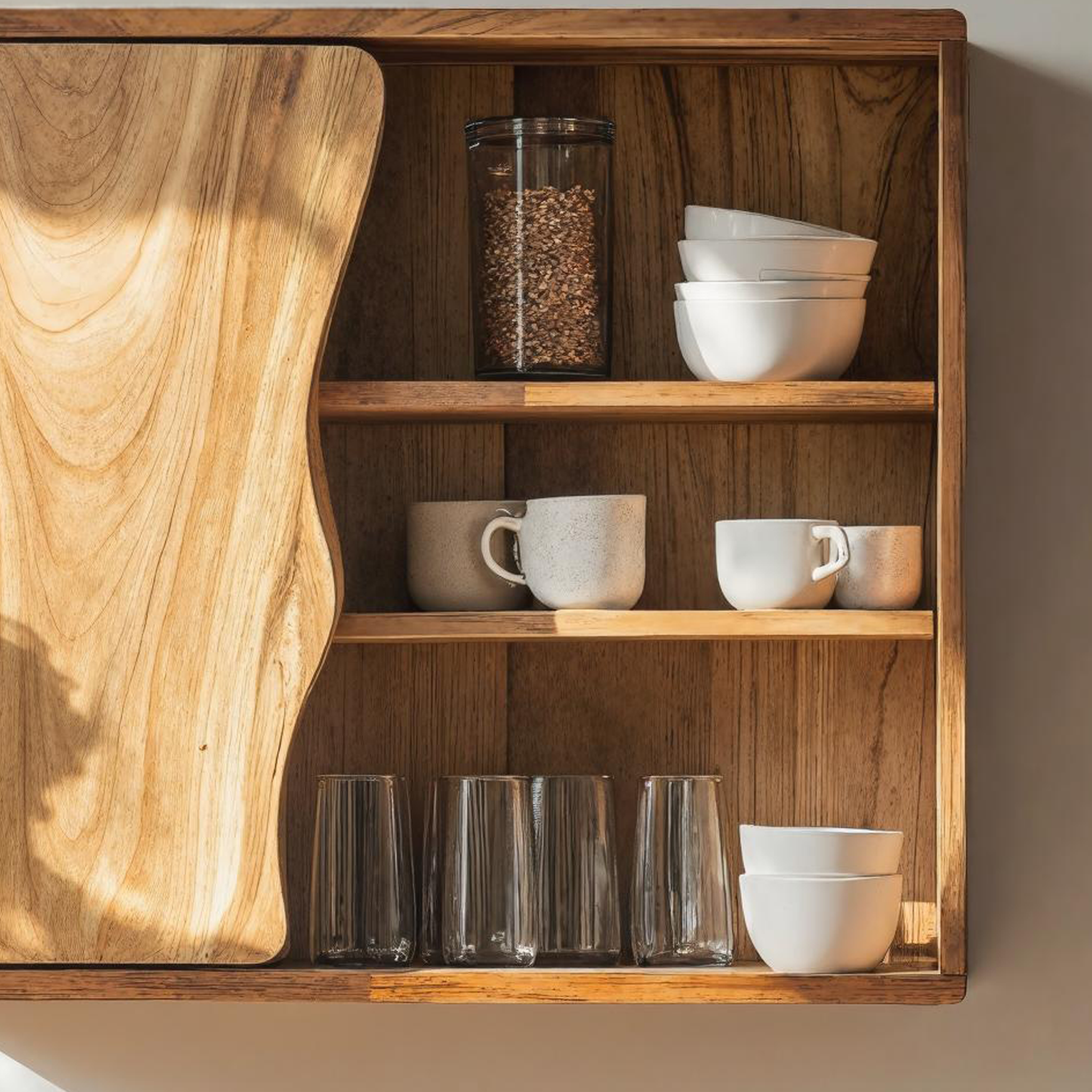 Rustic Solid Wood Kitchen Storage For Kitchen SILDTKC010