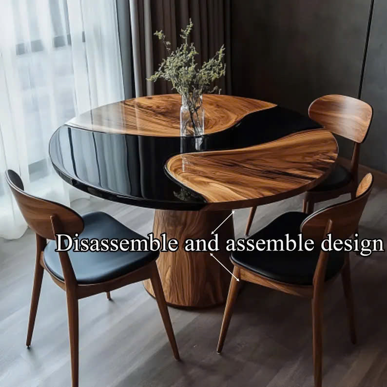 Round Wood Dining Table Home Decor Gift SINLDT019