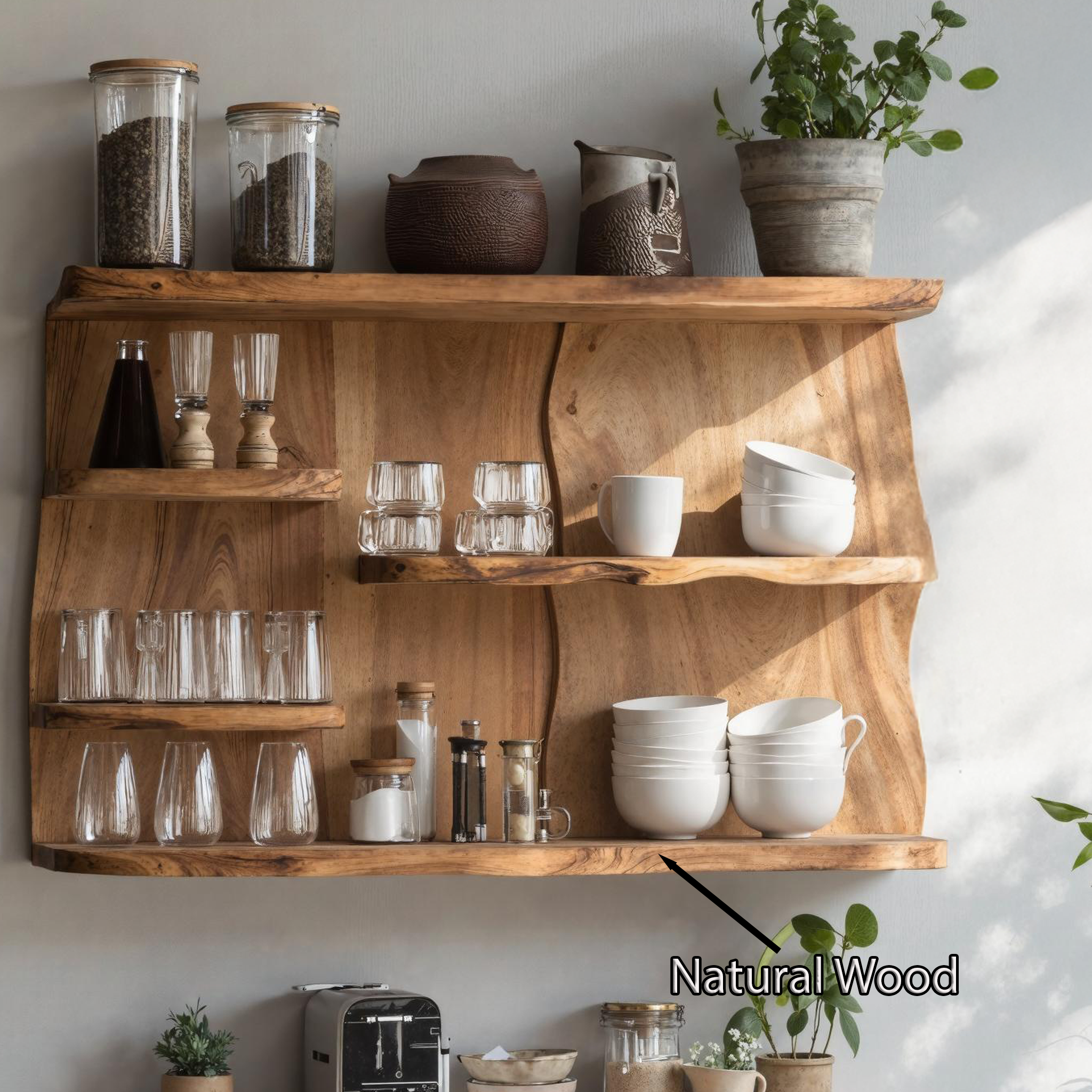 Farmhouse Wooden Kitchen Cabinet For Furniture Decor SILDTKC003