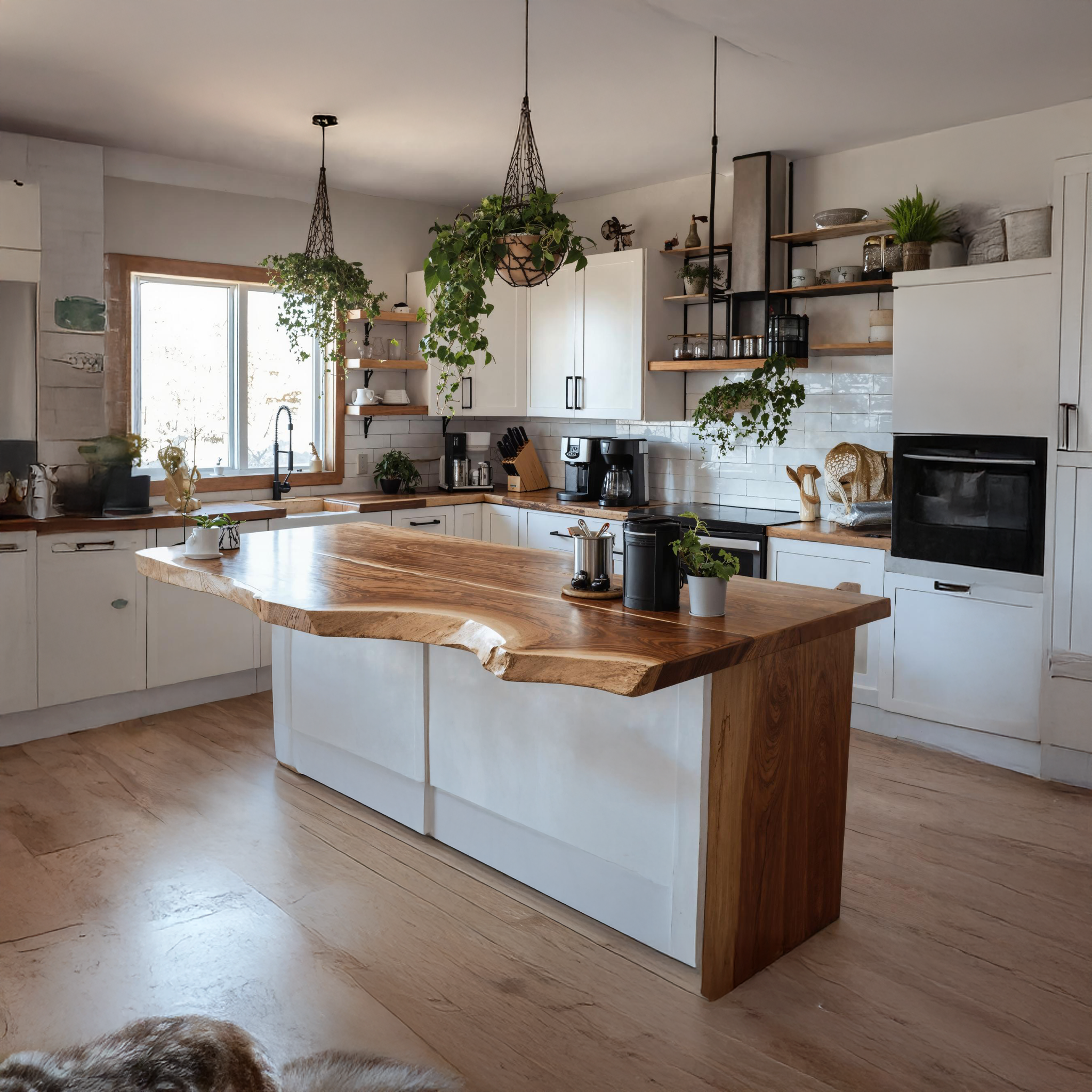 Rustic Solid Wood Kitchen Tabletop For Cozy Kitchen Decor SILDTKCT002