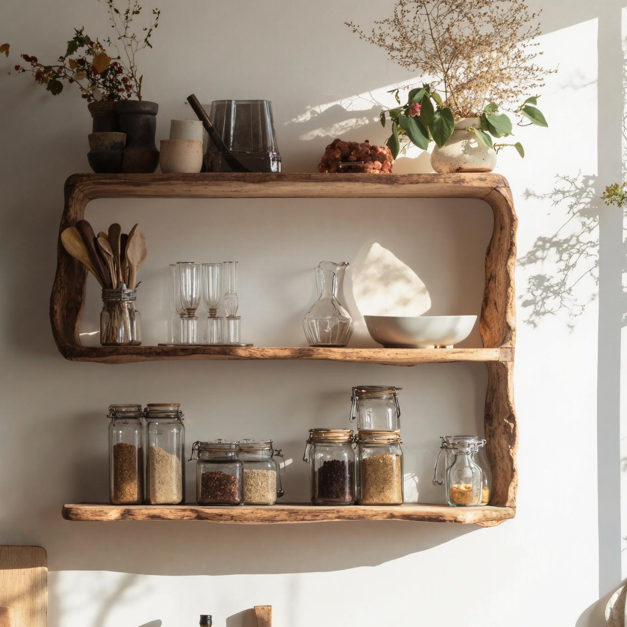 Rustic Solid Wood Kitchen Storage For Kitchen Decor SILDTKC002