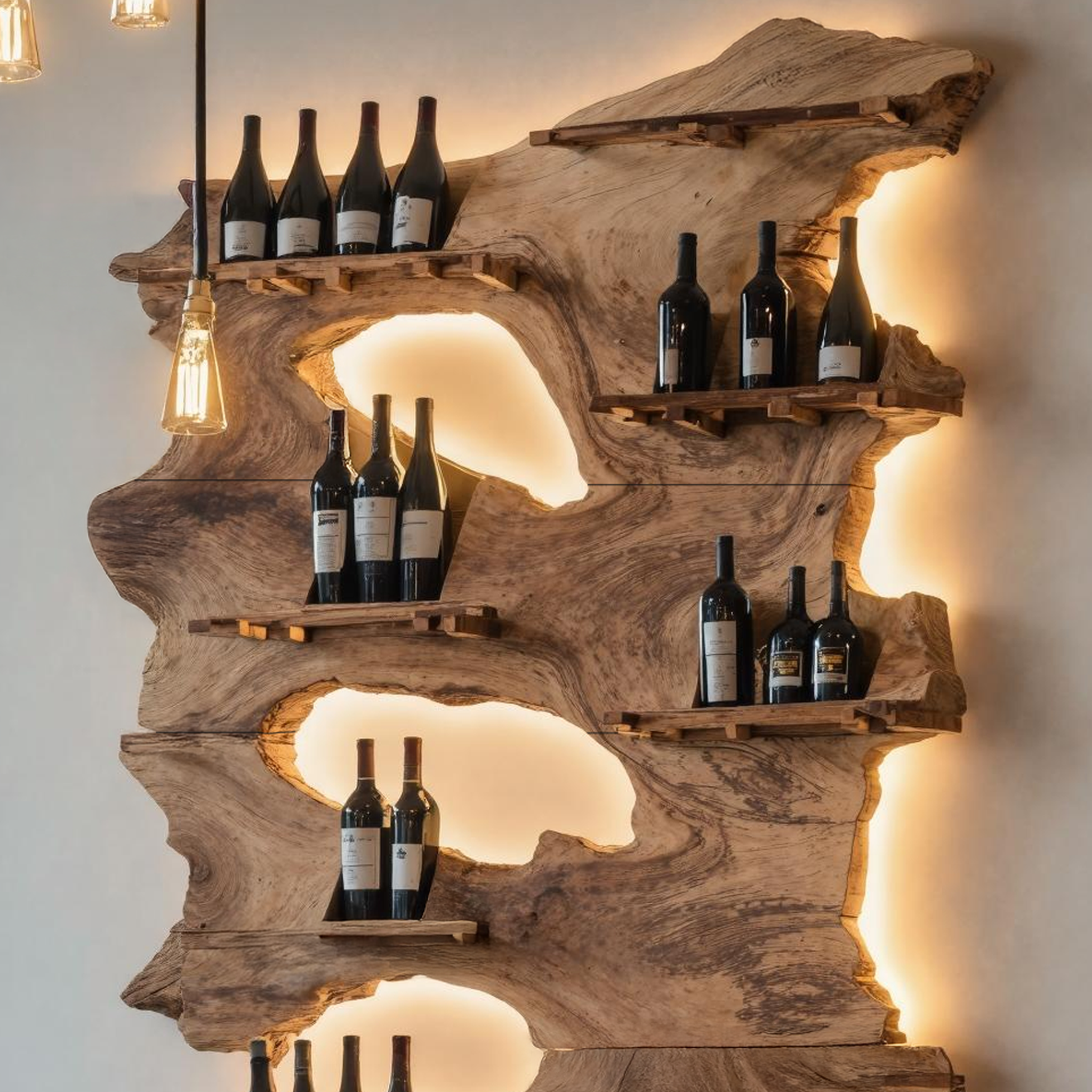 Farmhouse Wine Rack For Furniture Functional Decor SILDTTRWH028
