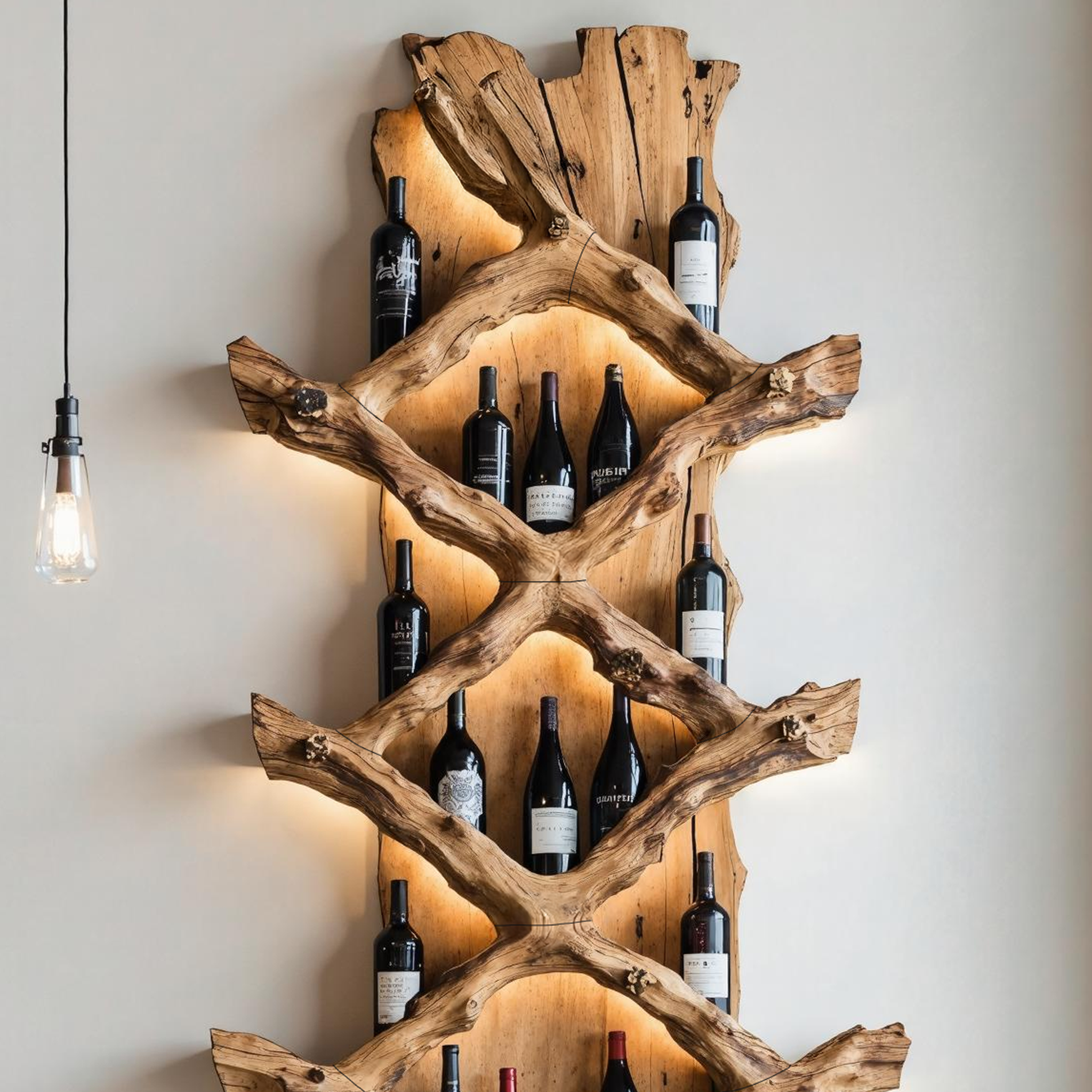 Rustic Wine Holder For Furniture Country Bar Vibe SILDTTRWH030