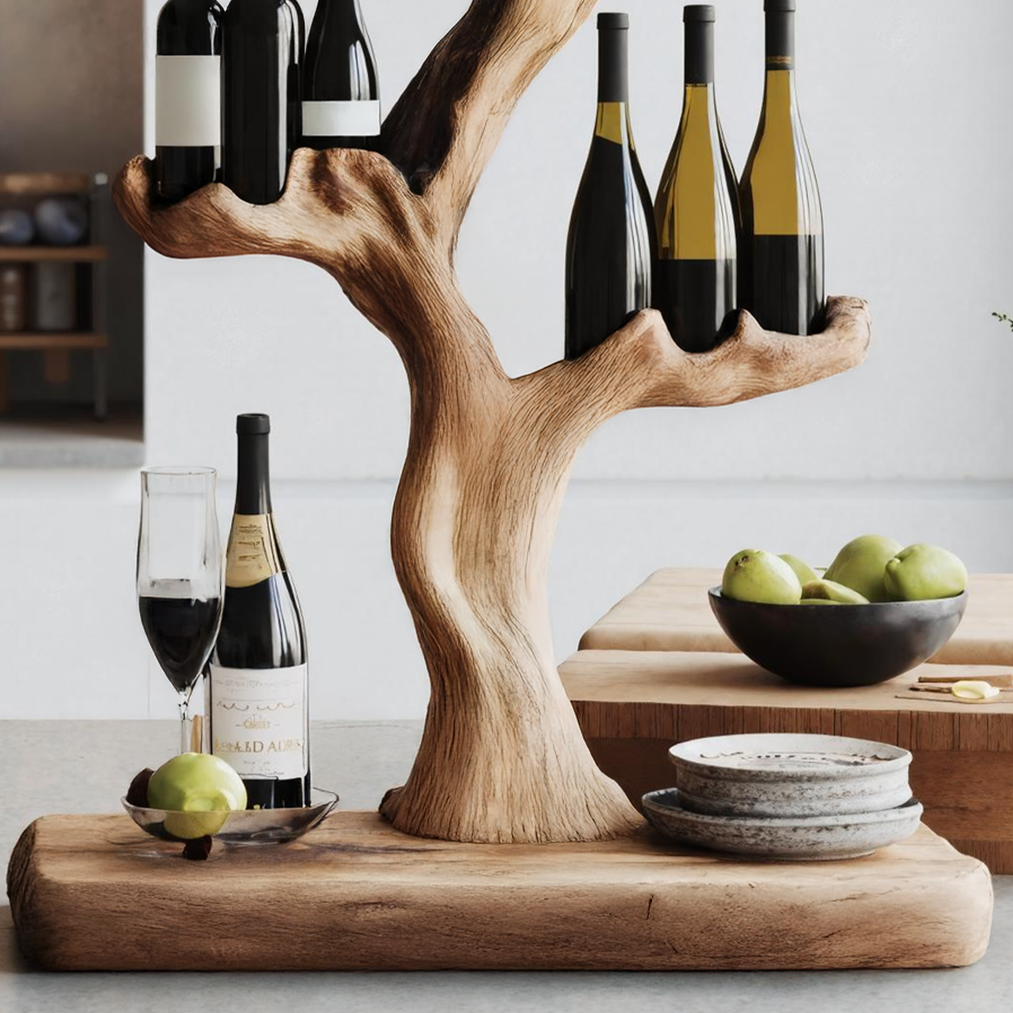 Handcrafted Wine Stand For Furniture Accent Storage SILDTTNWH003