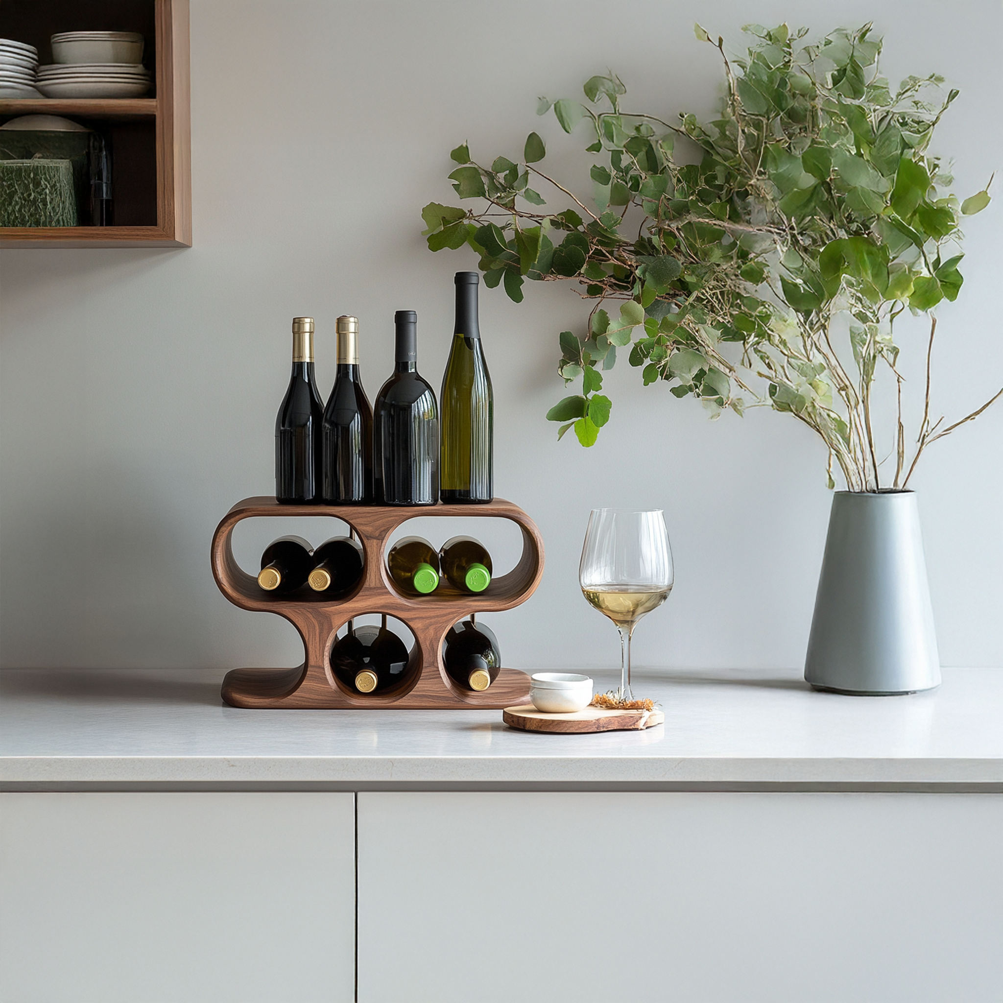Handcrafted Wine Rack For Kitchen Rustic Wall Decor SILDTTRWH007