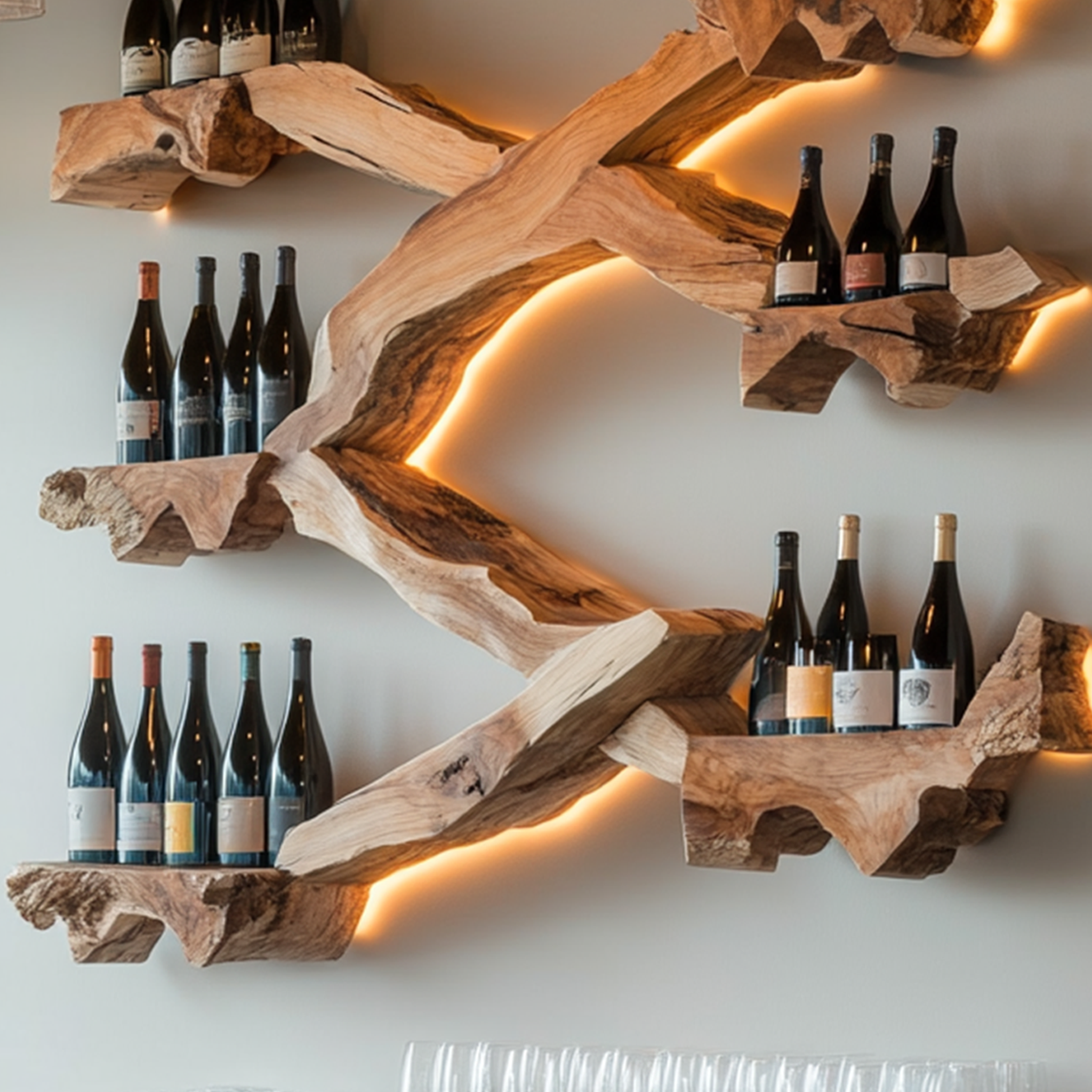 Rustic Wine Stand For Kitchen Vintage Organizer Shelf SILDTTRWH014