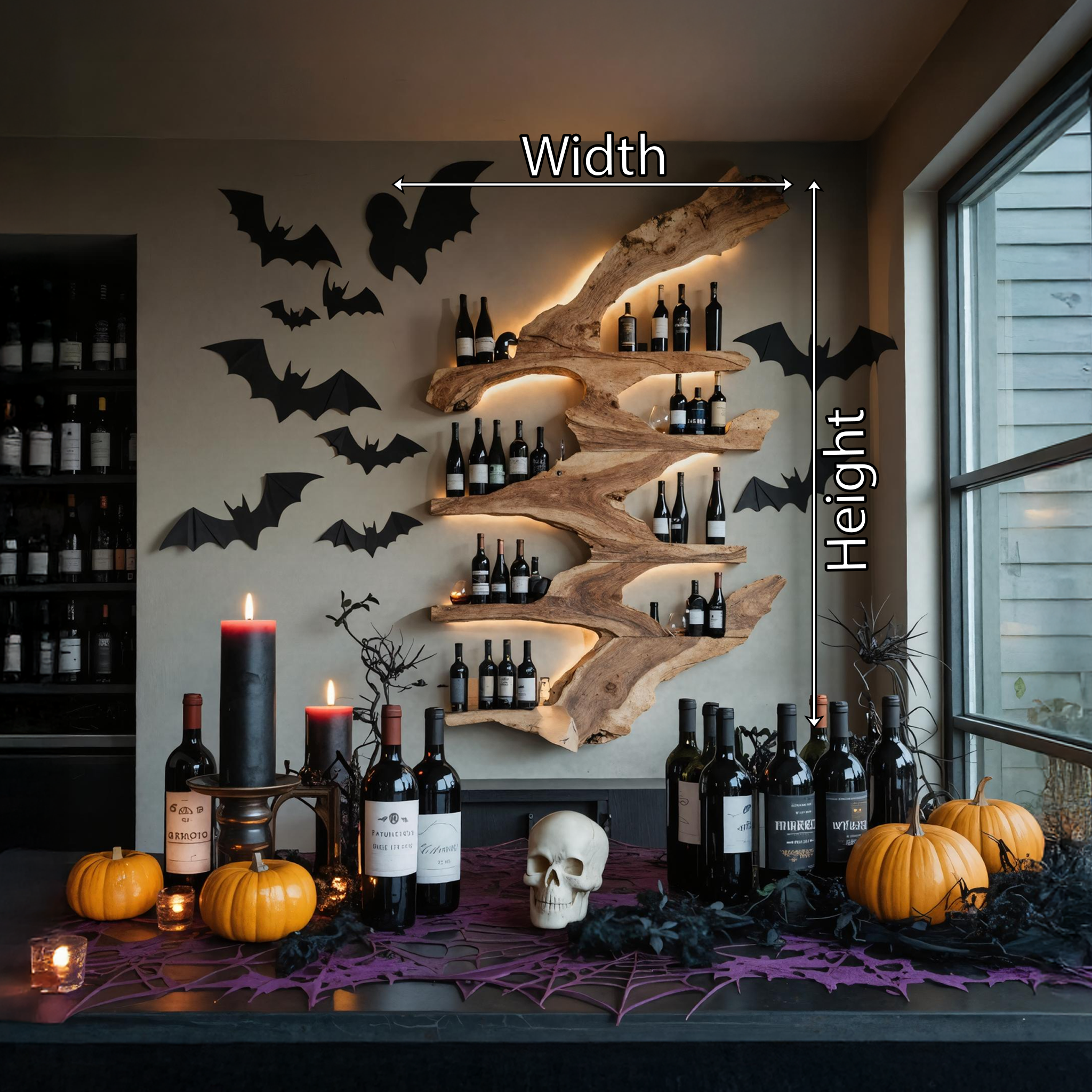 Modern Live Edge Wine Holder For Kitchen Halloween Furniture Ideas SILDTTRHWH003