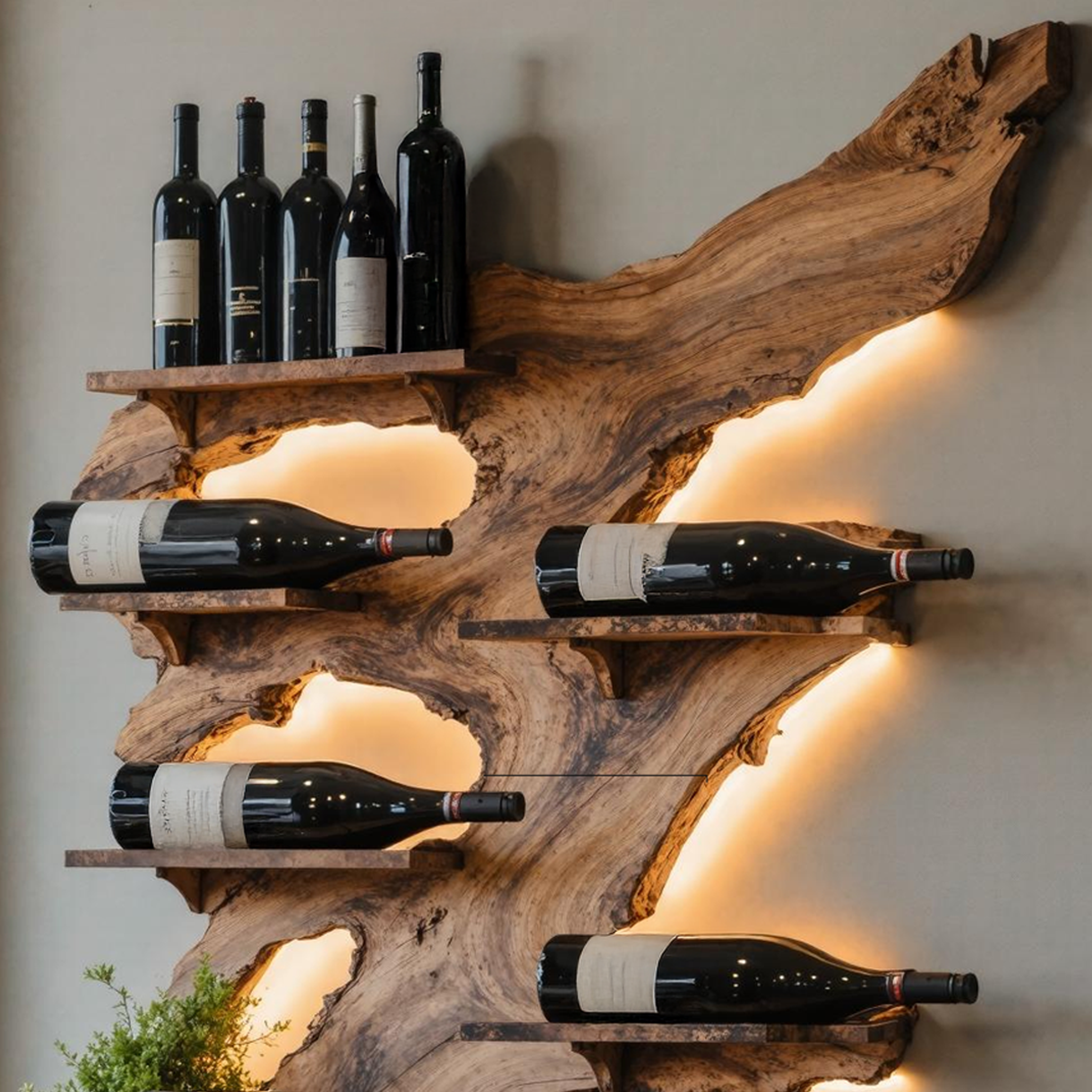 Rustic Wine Rack For Furniture Home Bar Wall Design SILDTTRWH022