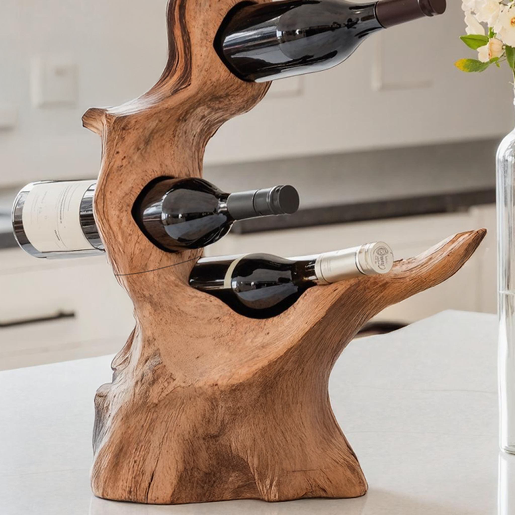 Mid Century Wine Rack For Furniture Wine Storage Decor SILDTTNWH005