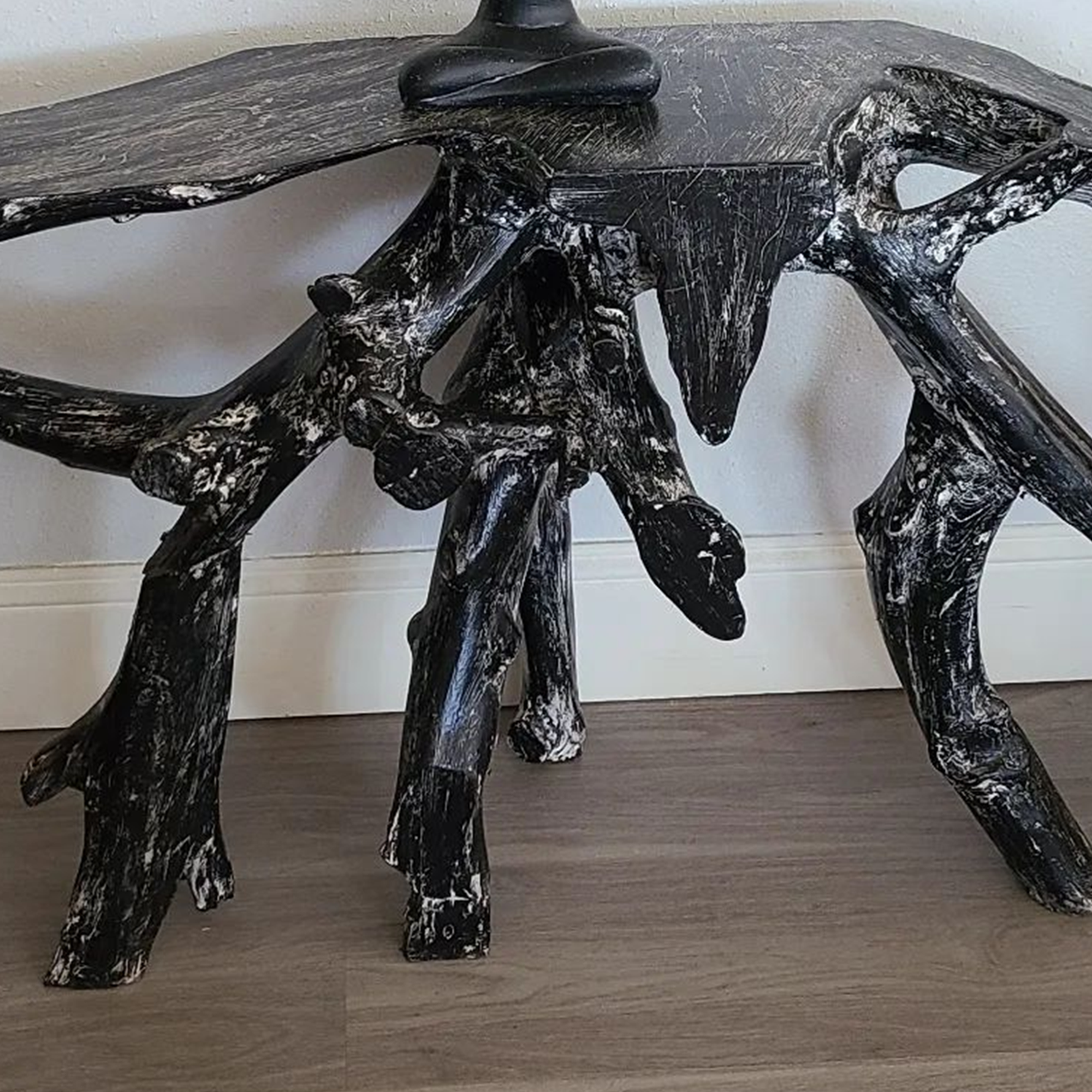 Teak Root Black Coffee Table SINLCF005