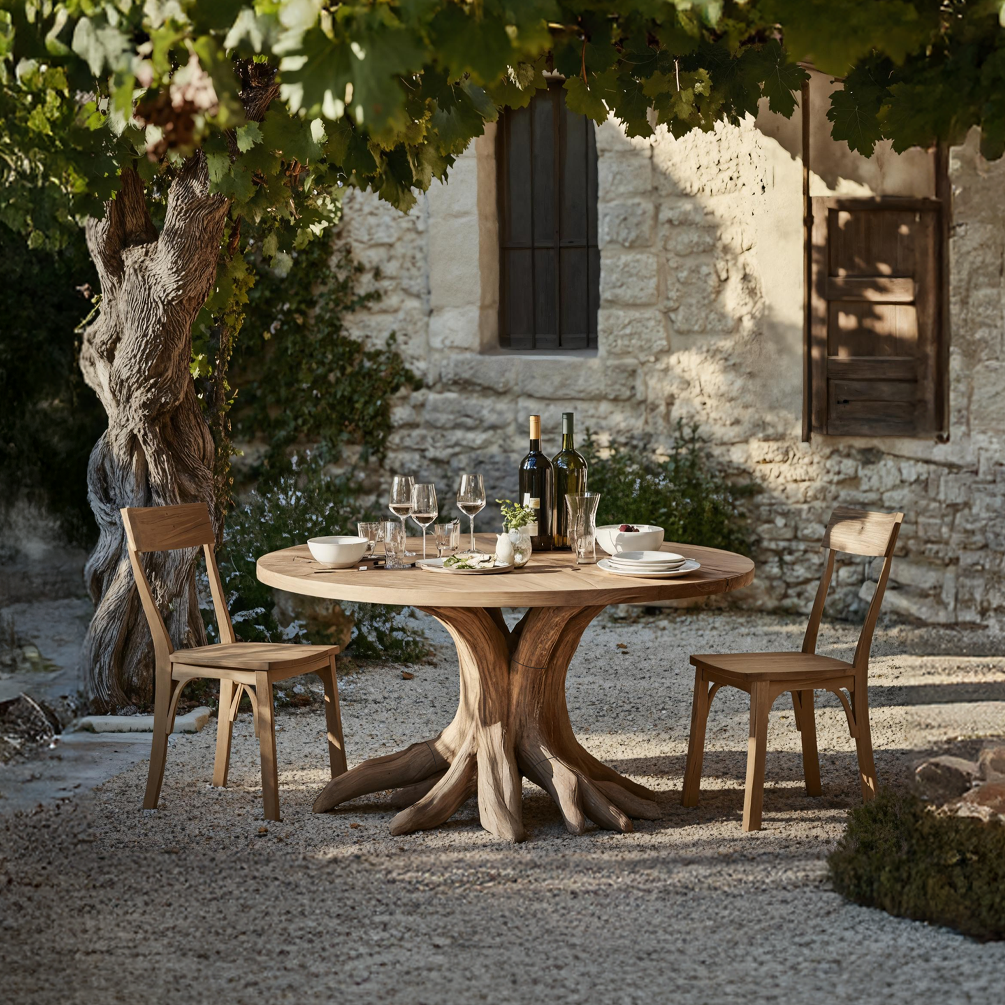 Handcrafted Wood Dining Table For Kitchen Interior SILDTTNDN011