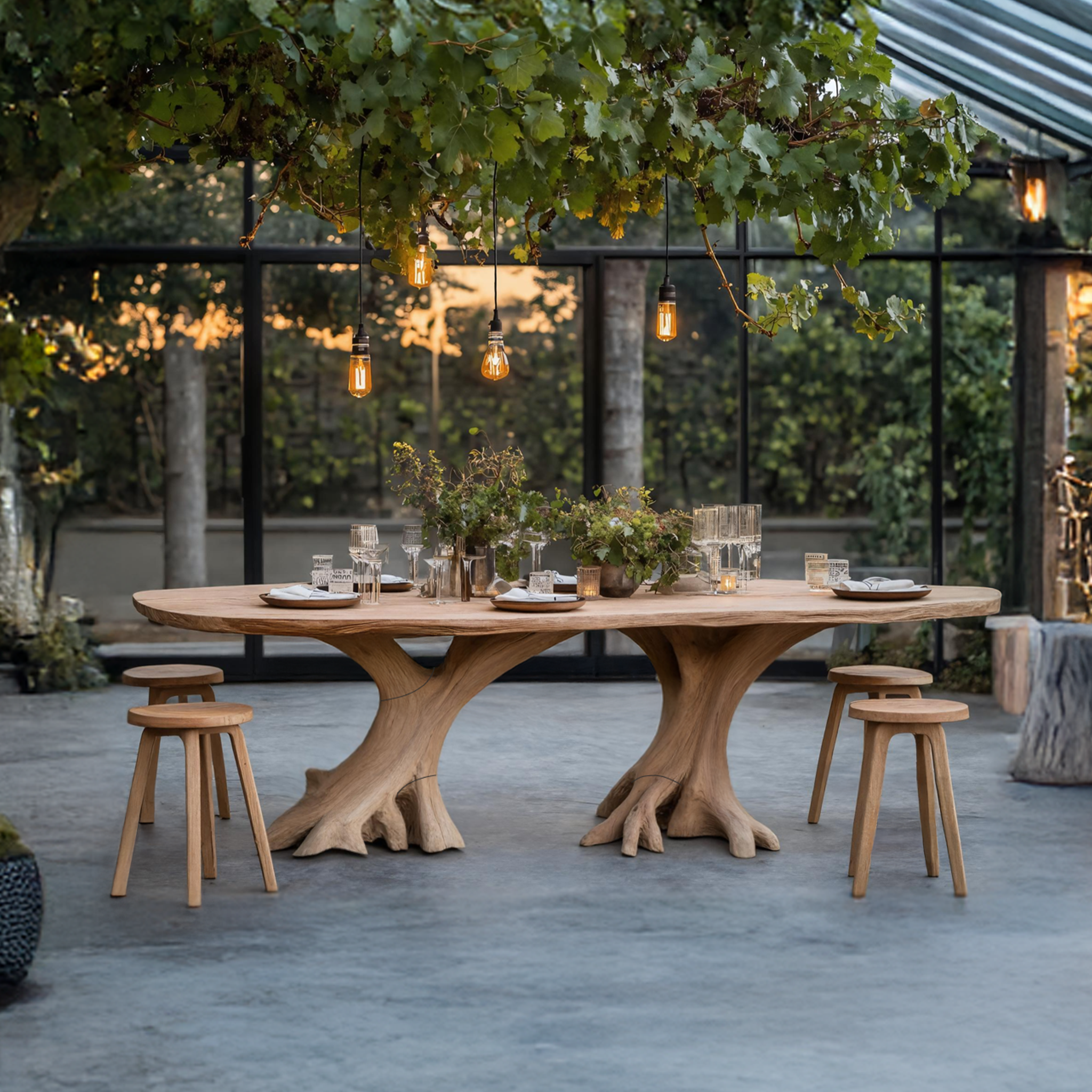 Mid Century Wood Table For Cozy Kitchen Corner SILDTTNDN007